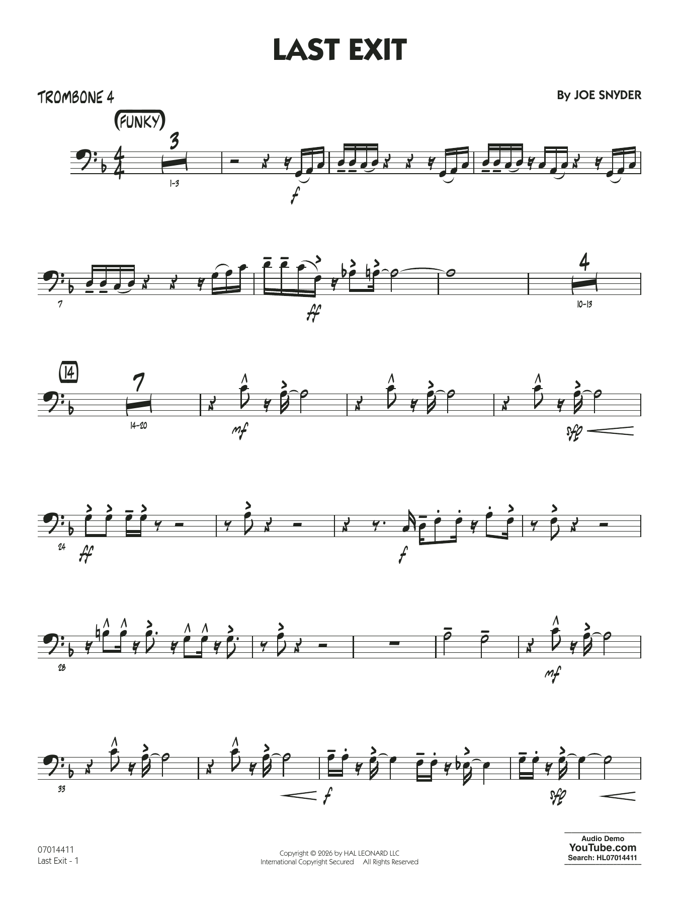 Last Exit - Trombone 4