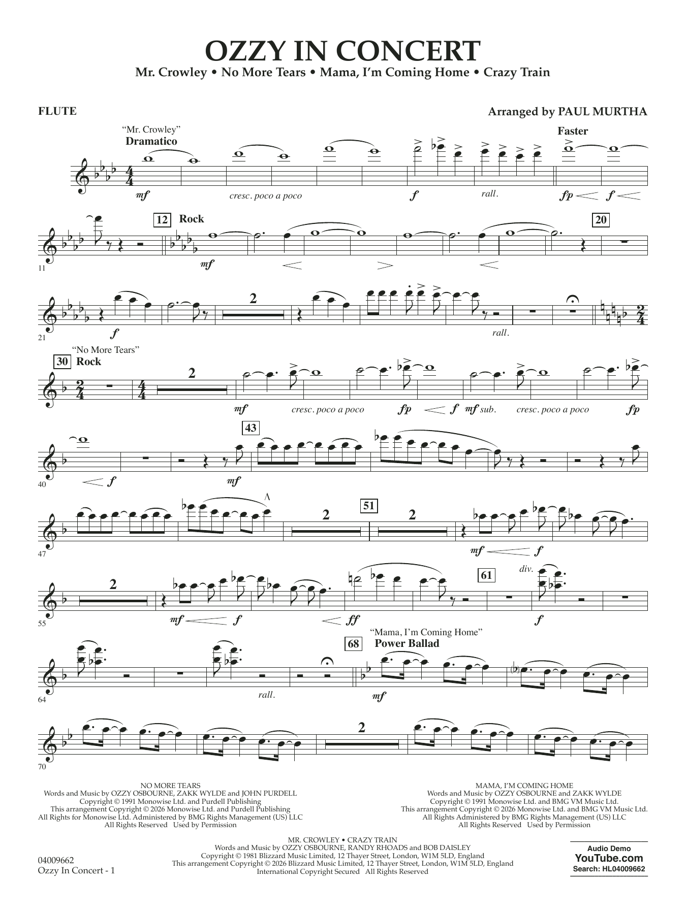 Ozzy In Concert - Flute