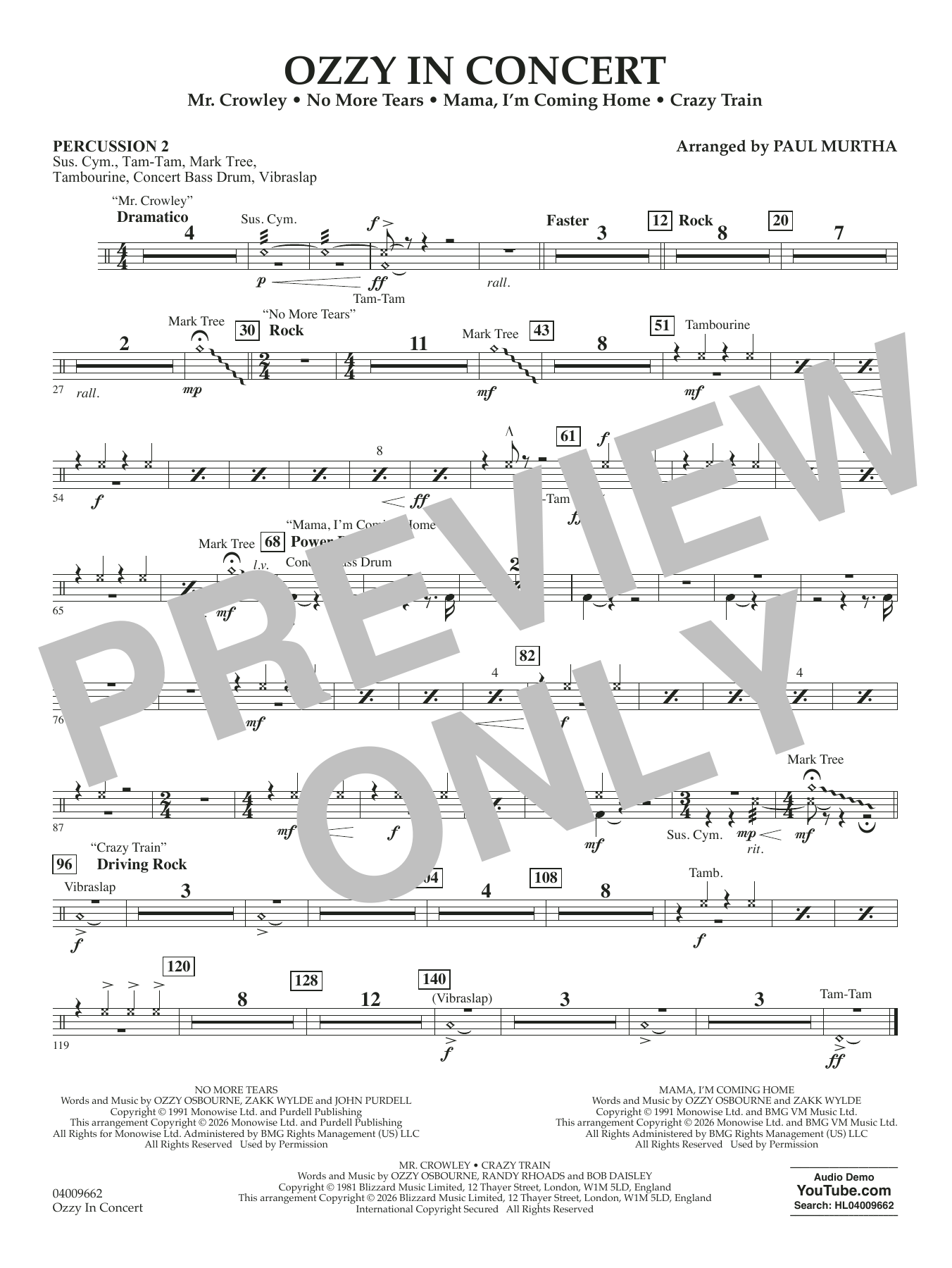 Ozzy In Concert - Percussion 2