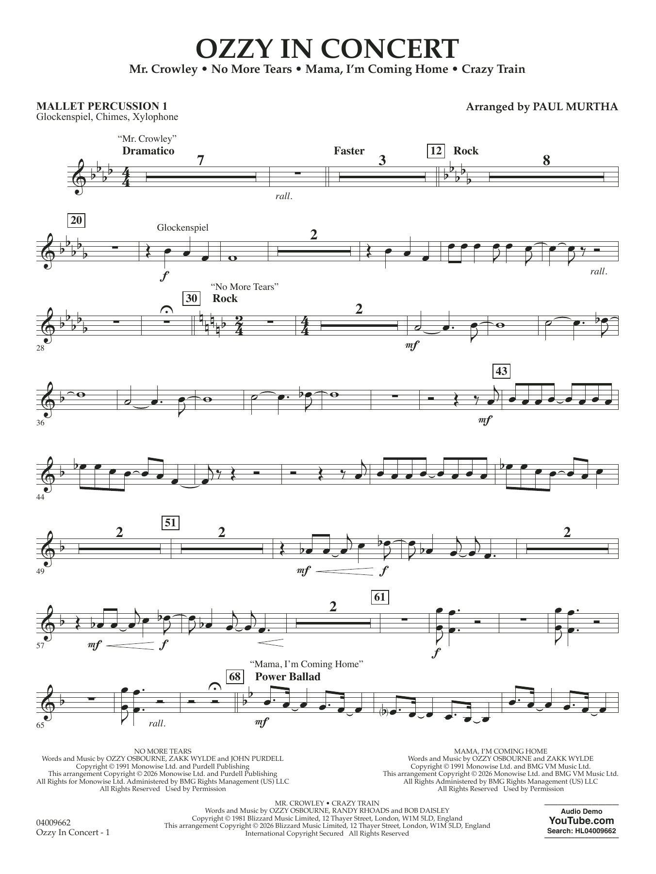 Ozzy In Concert - Mallet Percussion 1