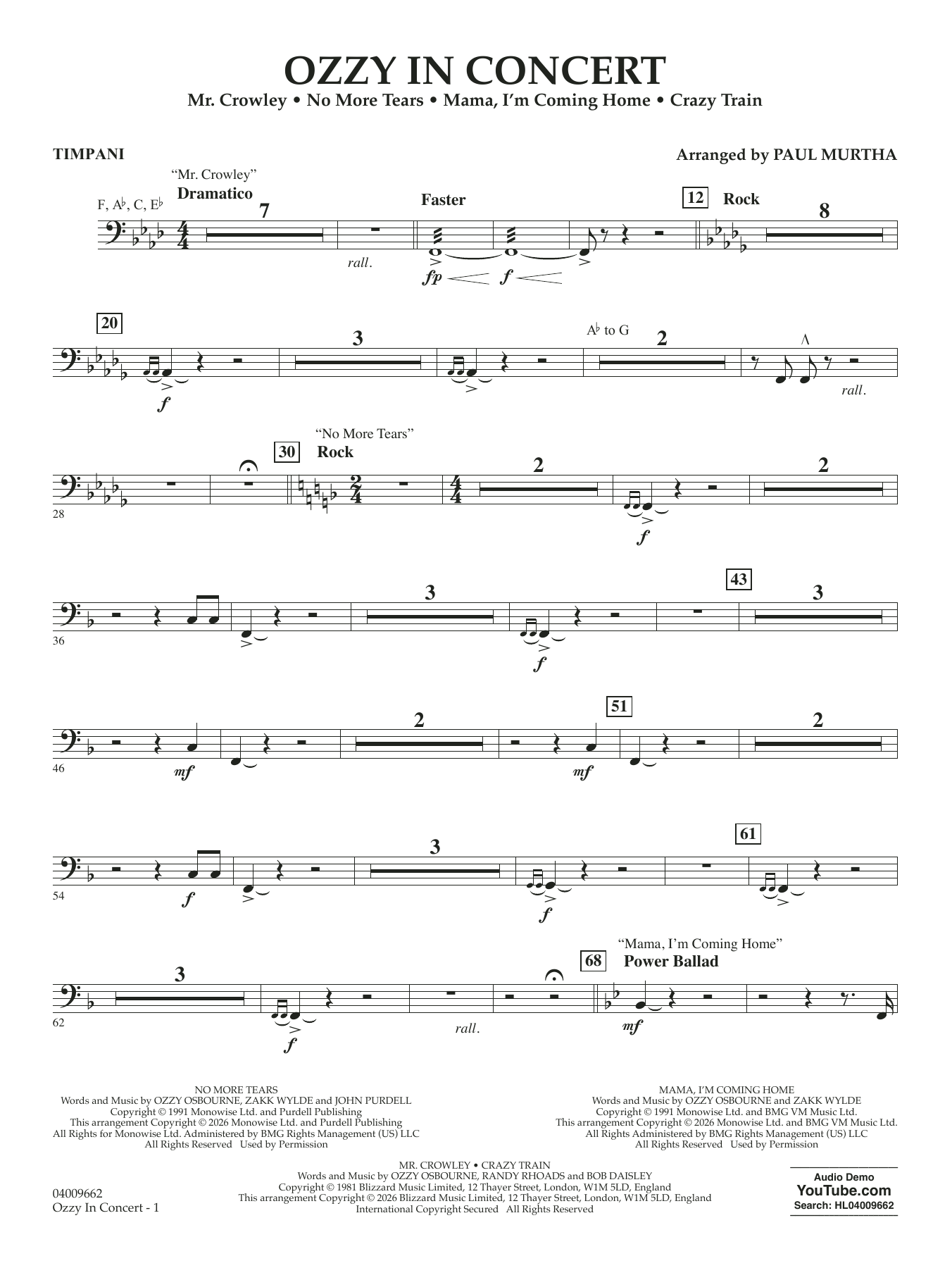 Ozzy In Concert - Timpani