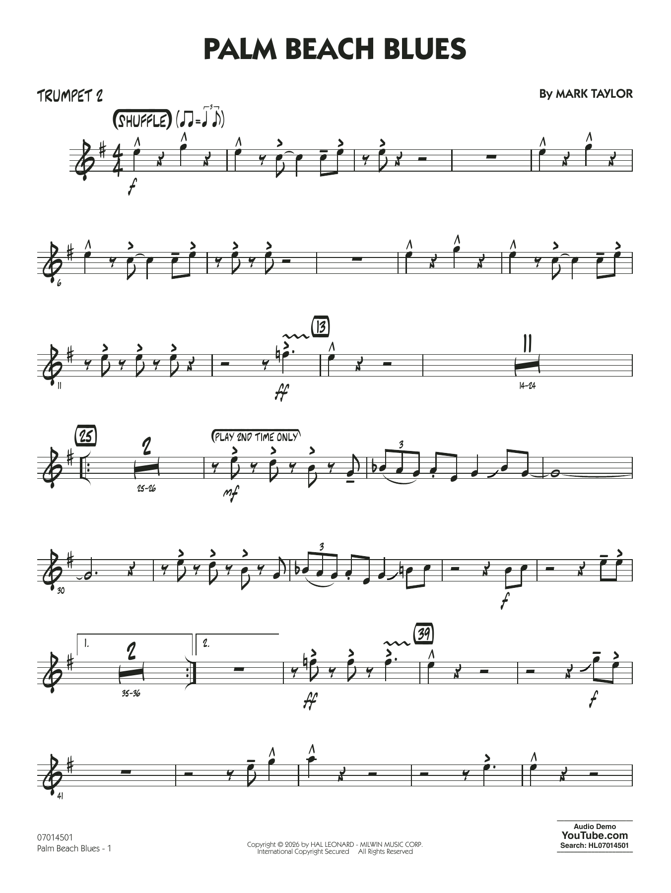 Palm Beach Blues - Trumpet 2