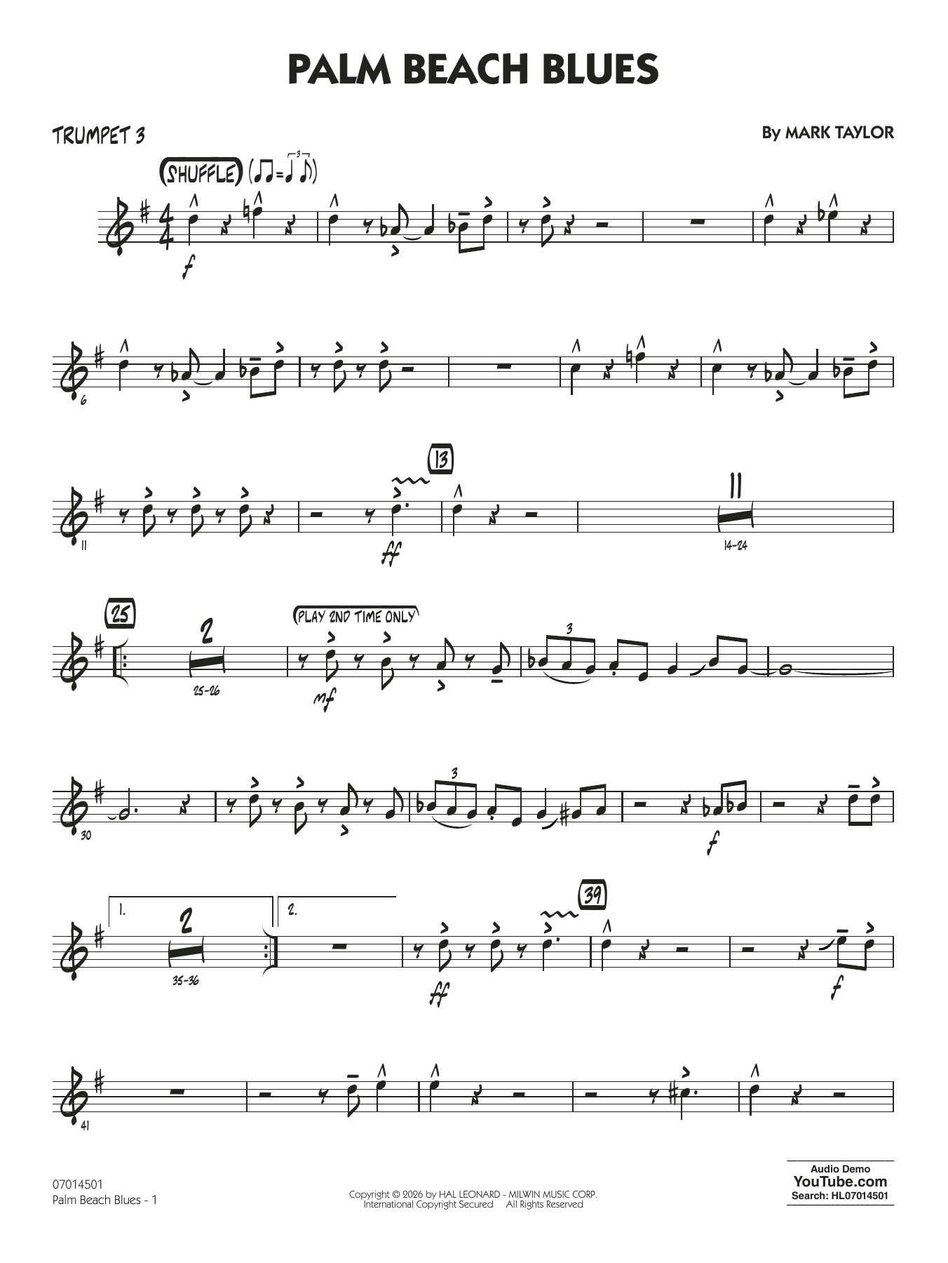 Palm Beach Blues - Trumpet 3