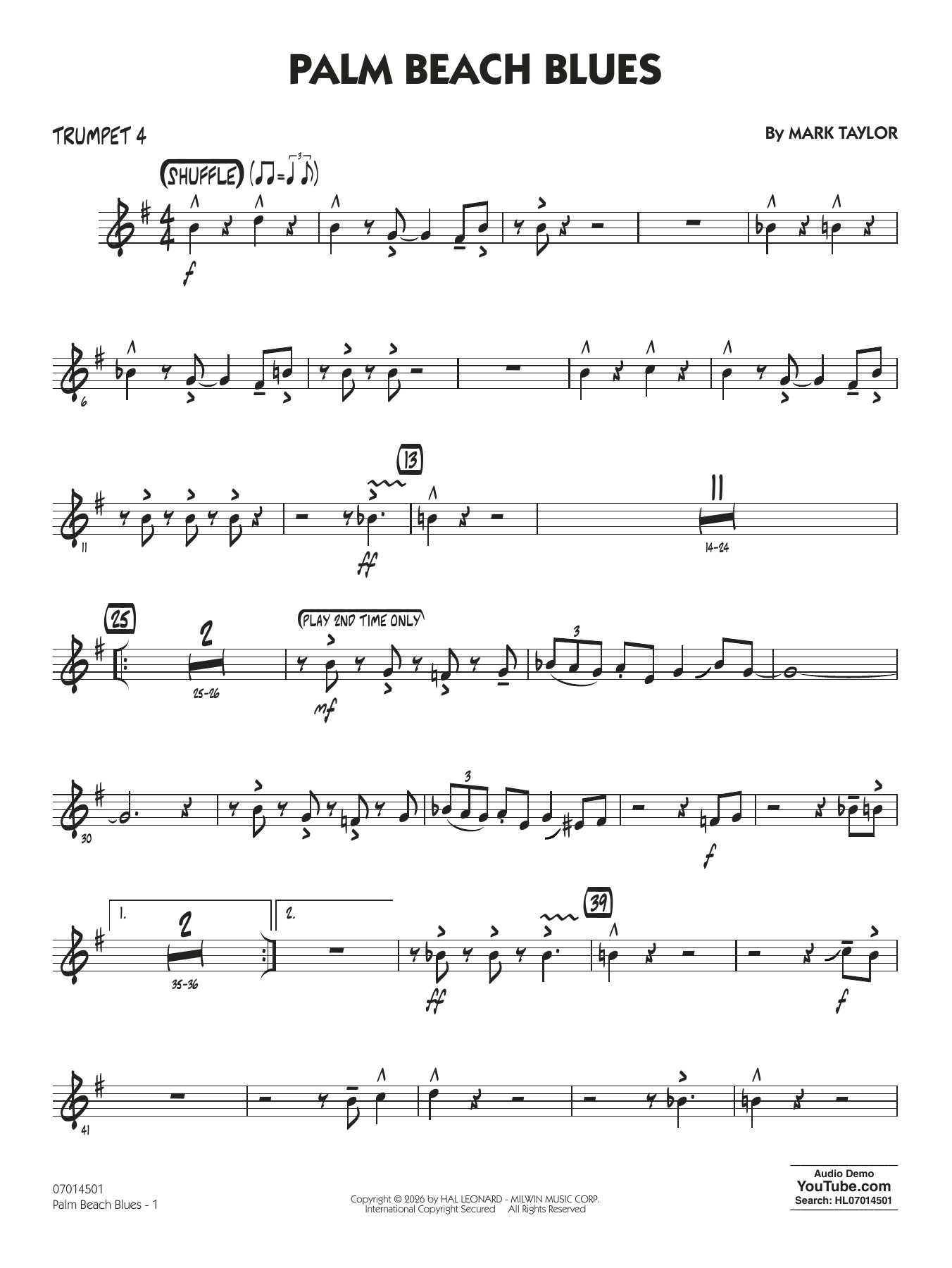 Palm Beach Blues - Trumpet 4