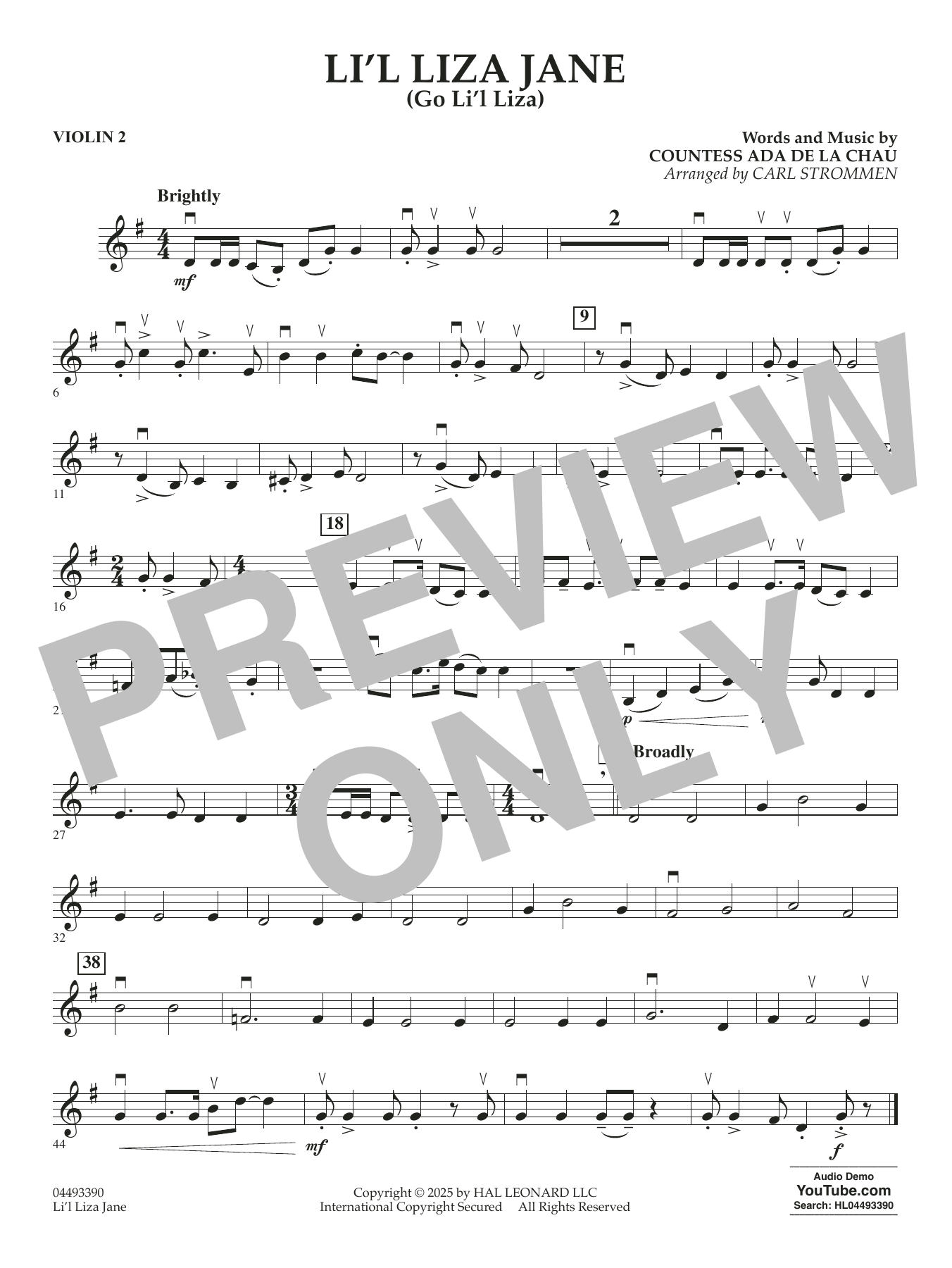 Li'l Liza Jane - Violin 2