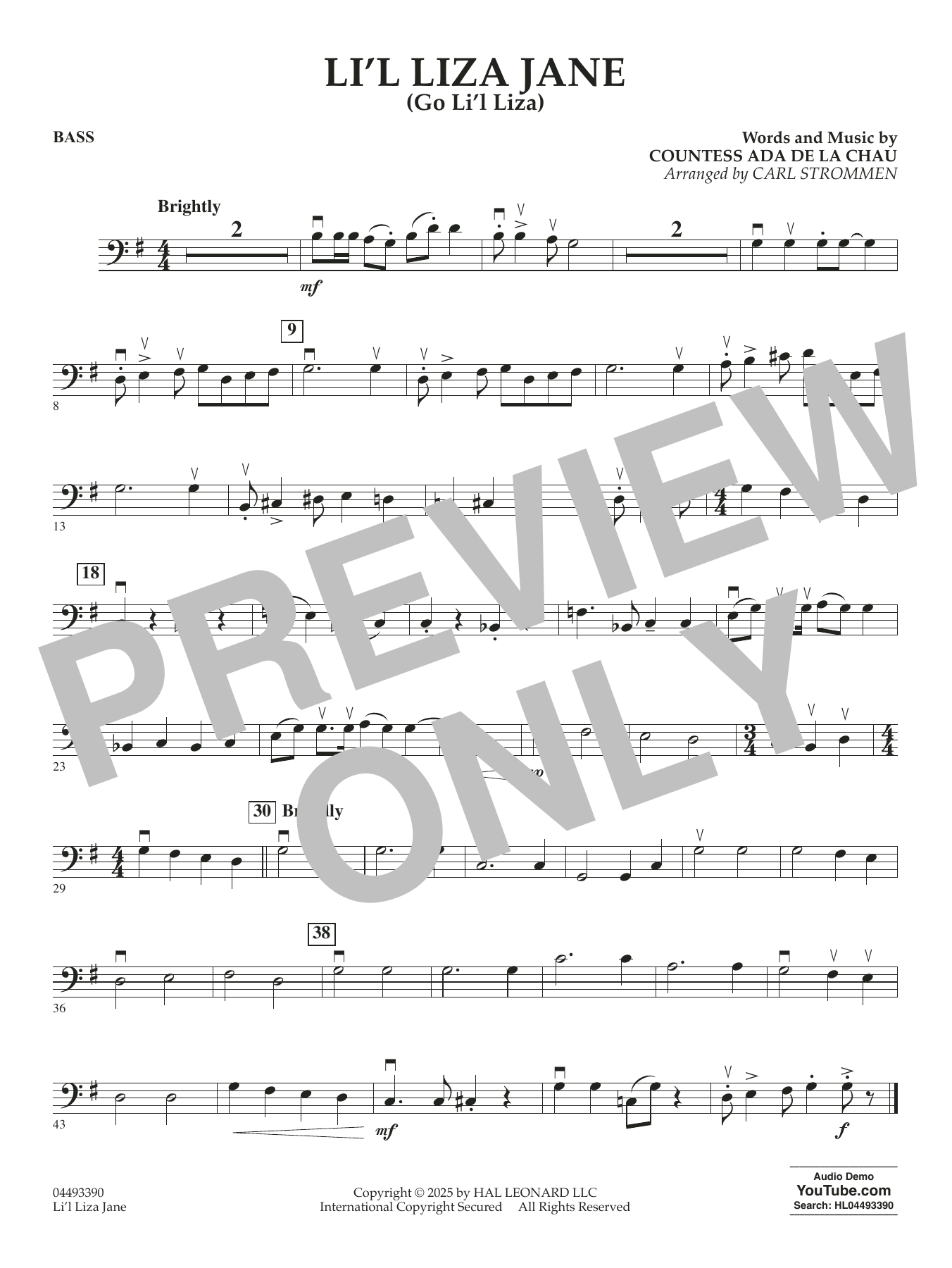 Li'l Liza Jane - Bass