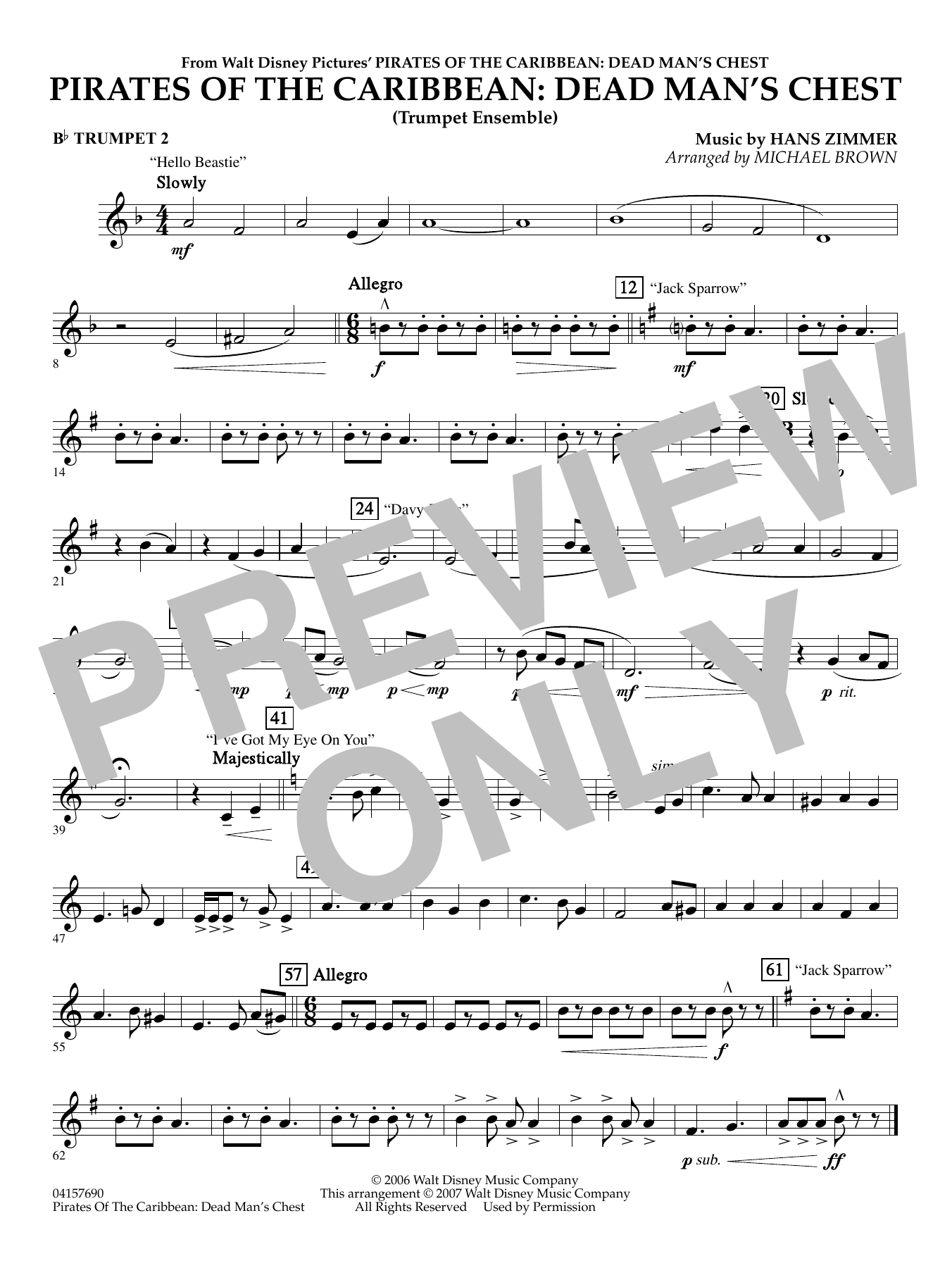 Pirates of the Caribbean - Dead Man's Chest - Trumpet 2