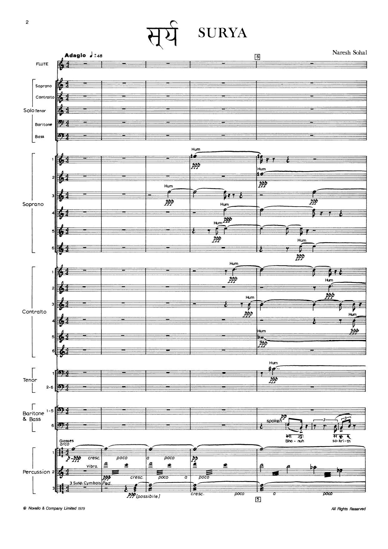 Surya (vocal score): SATB Choral Octavo