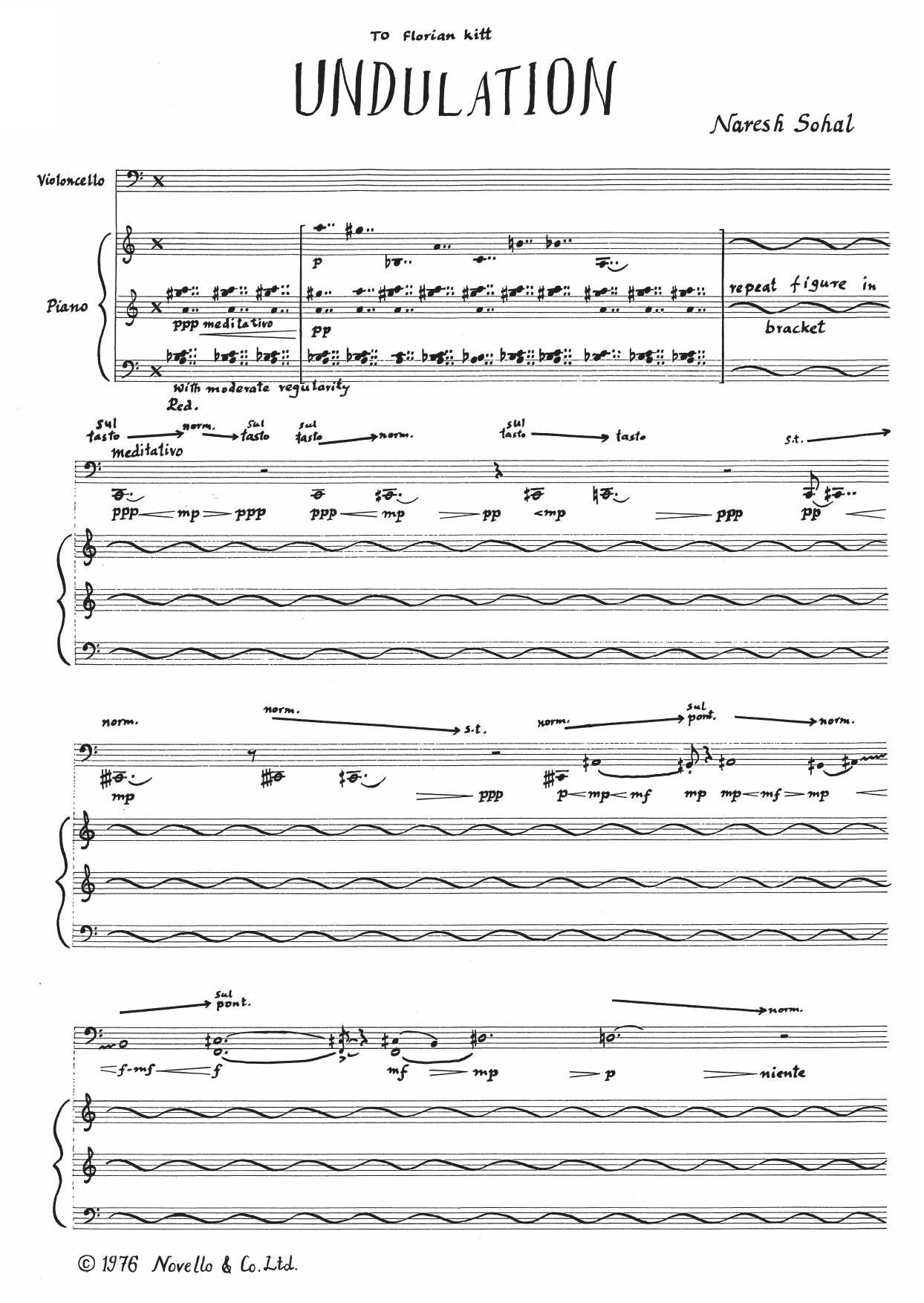 Undulation: Cello and Piano