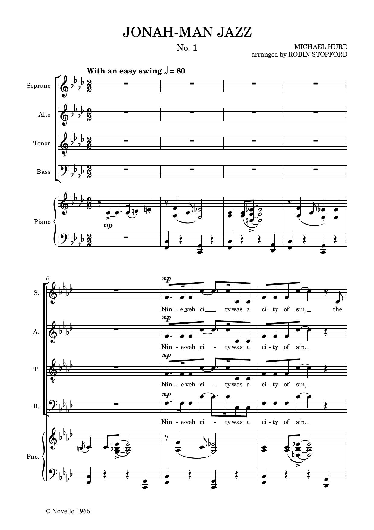 Jonah-Man Jazz: Choral Octavo