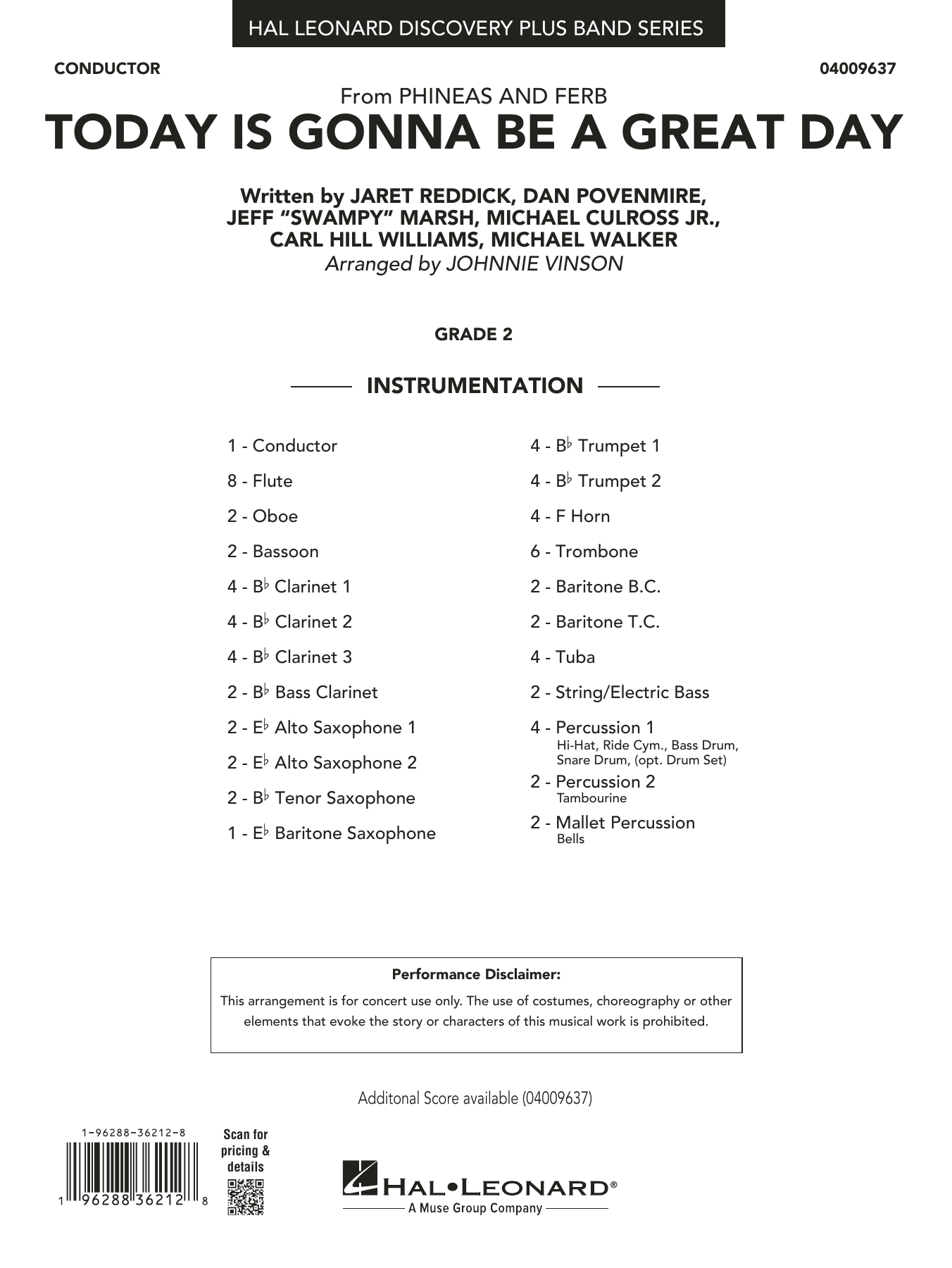 Today Is Gonna Be A Great Day - Conductor Score (Full Score)