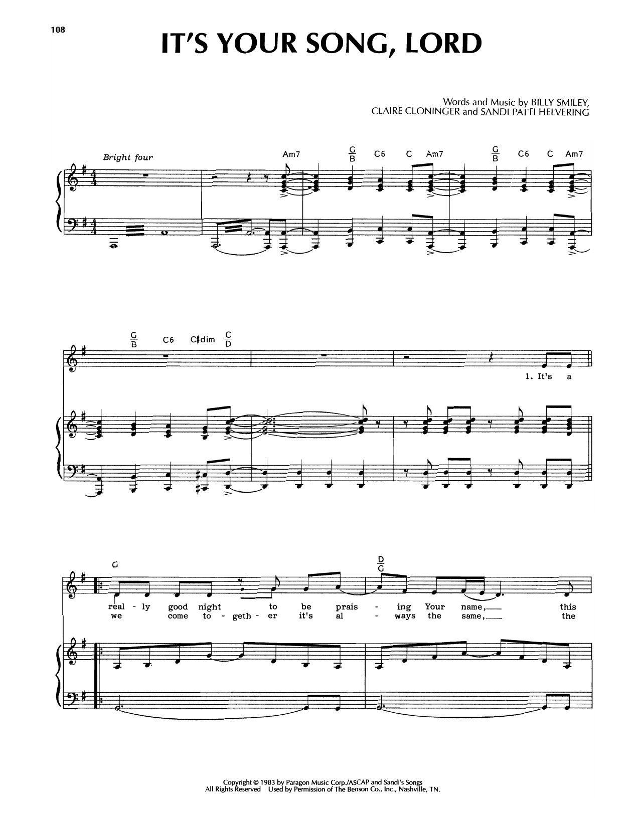 It's Your Song, Lord