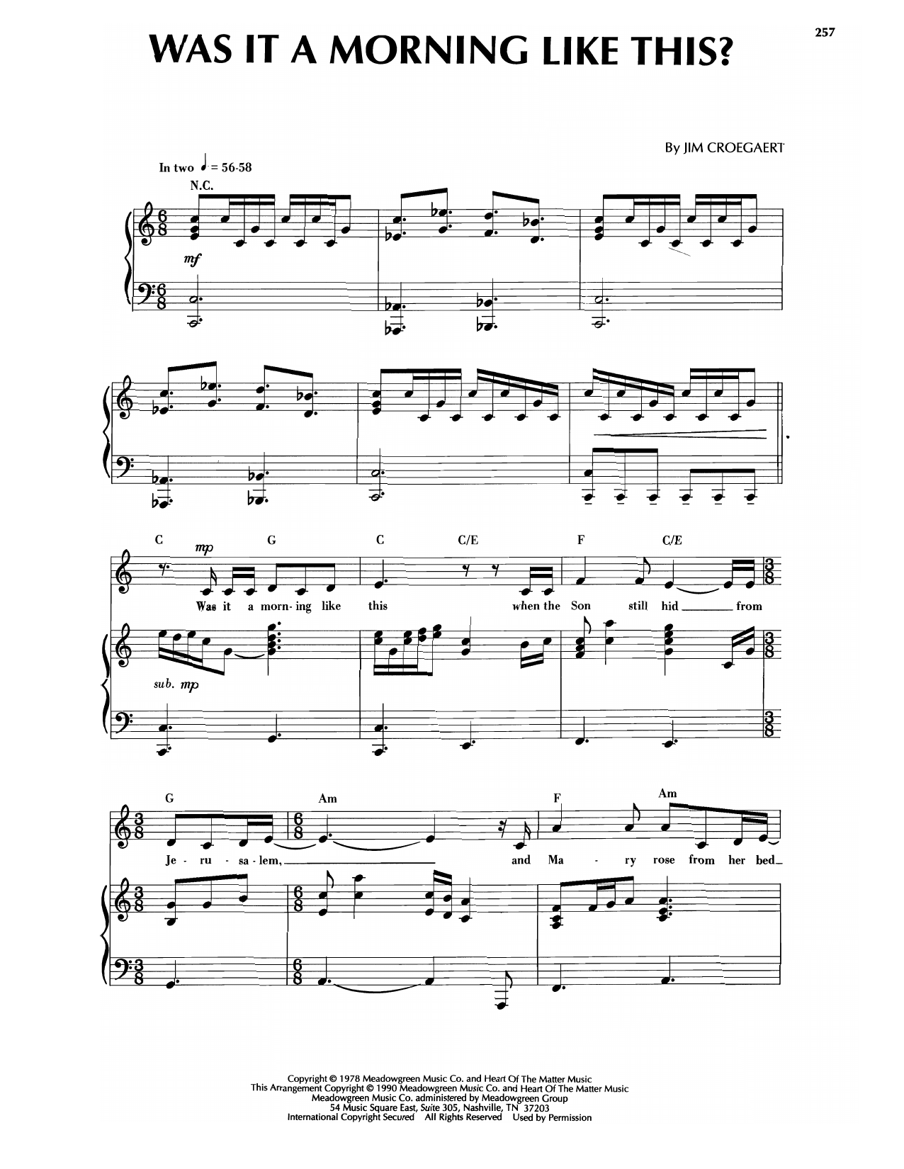 Was It A Morning Like This?