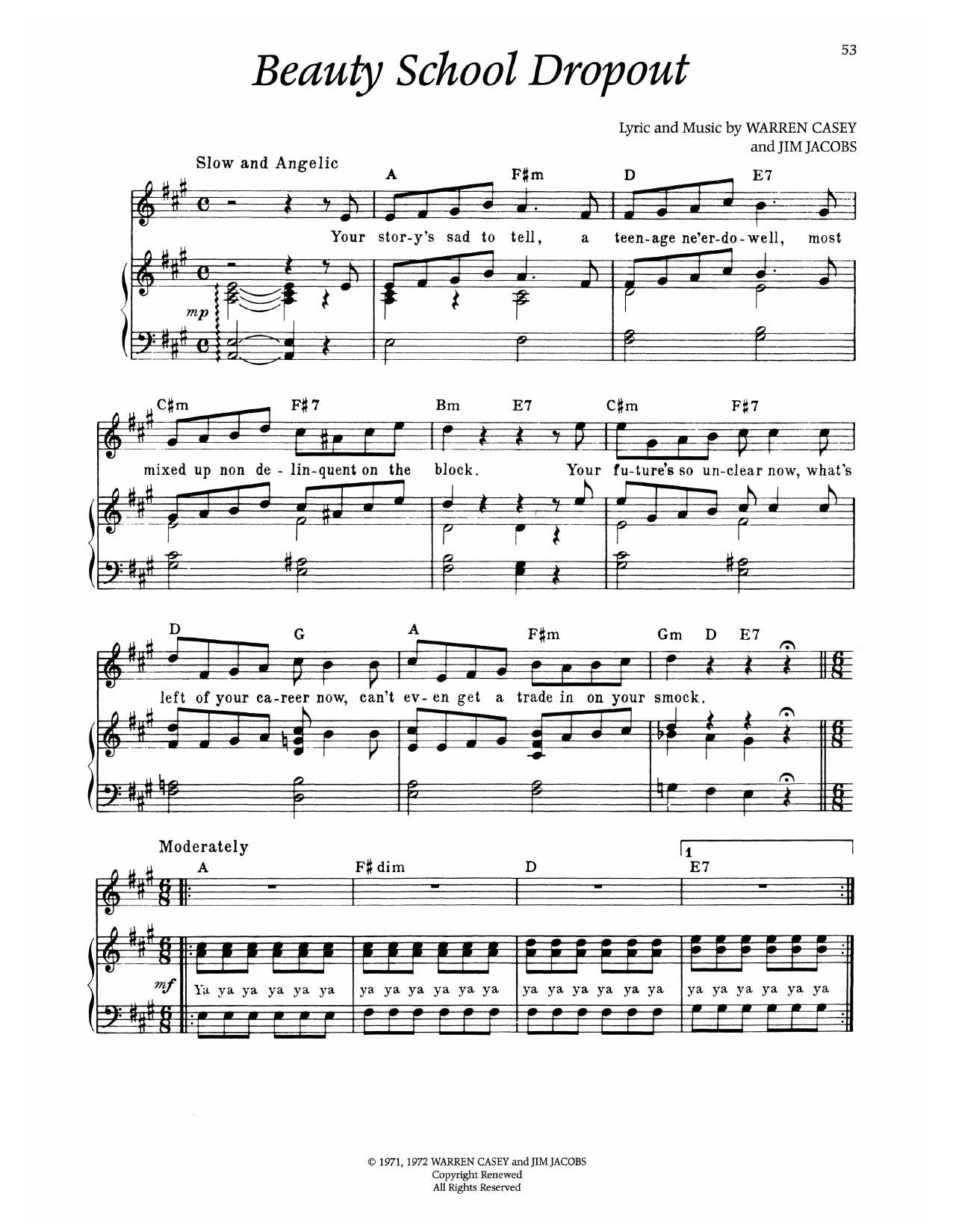 Beauty School Dropout (from Grease)