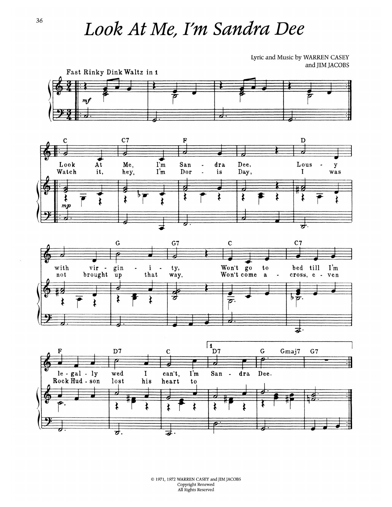 Look At Me, I'm Sandra Dee (from Grease)