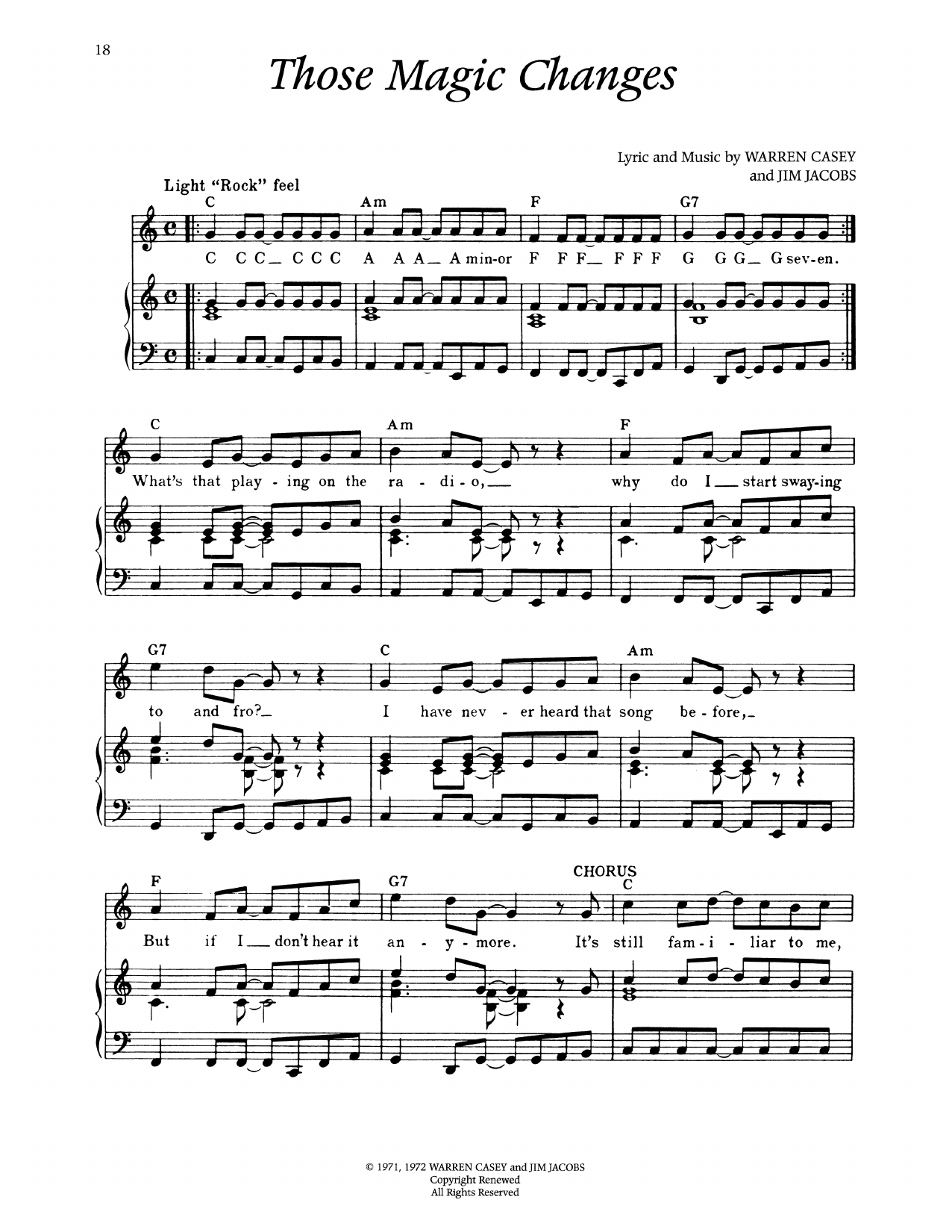 Those Magic Changes (from Grease)