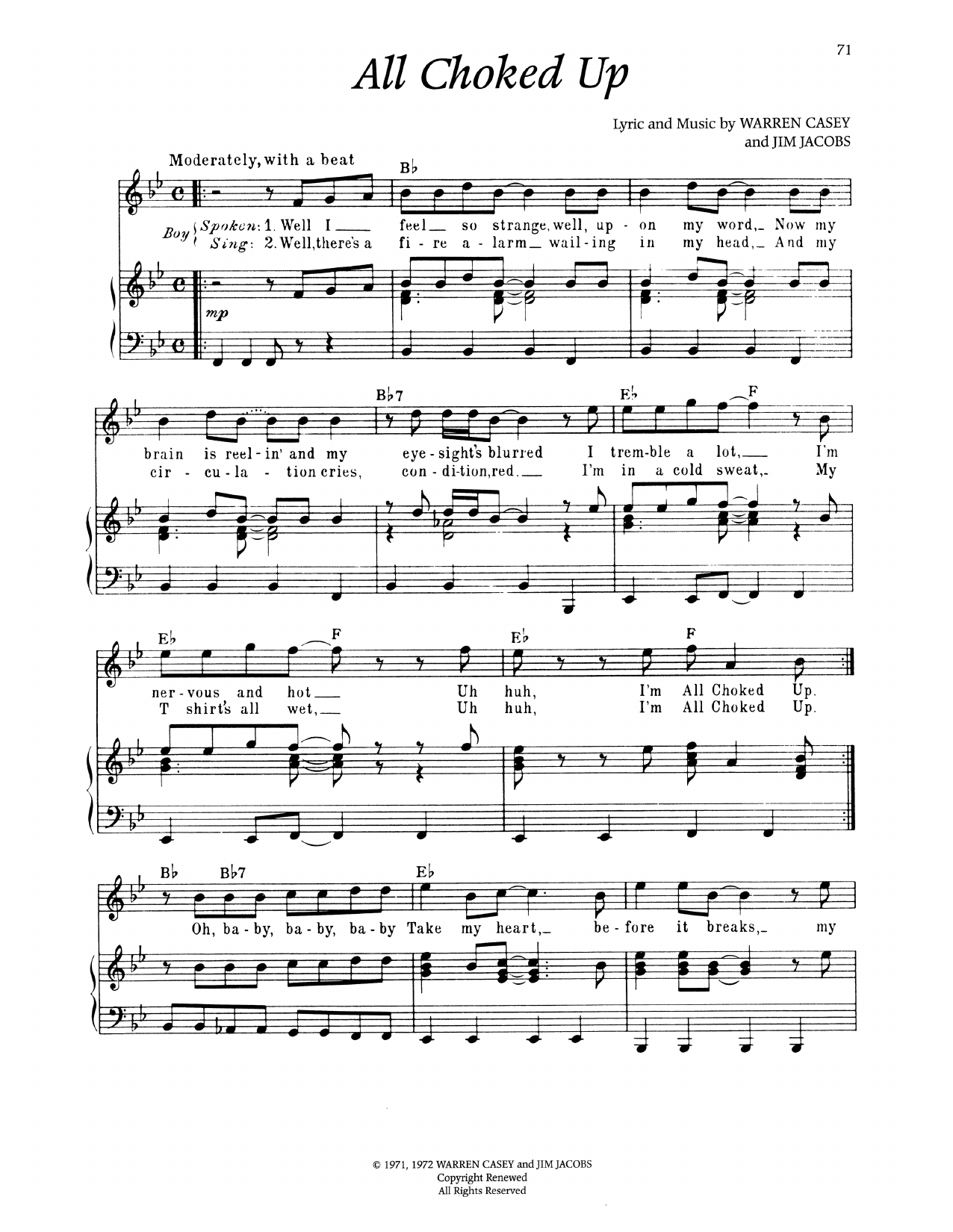 All Choked Up (from Grease)