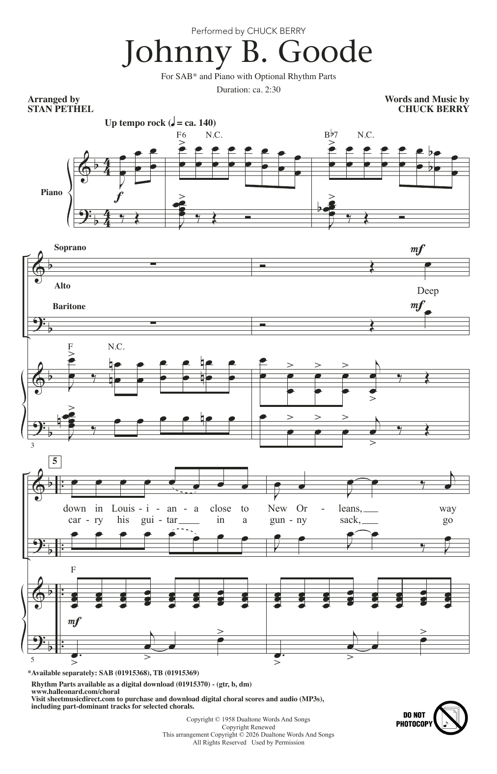 Johnny B. Goode (arr. Stan Pethel)