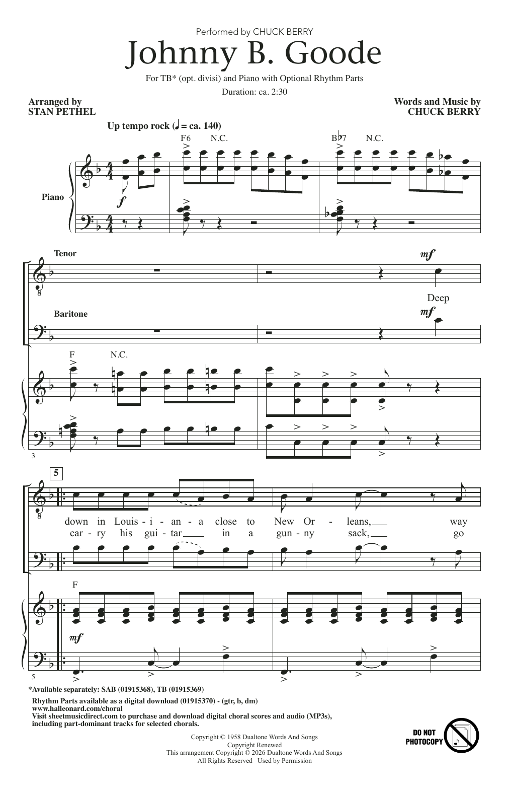 Johnny B. Goode (arr. Stan Pethel)