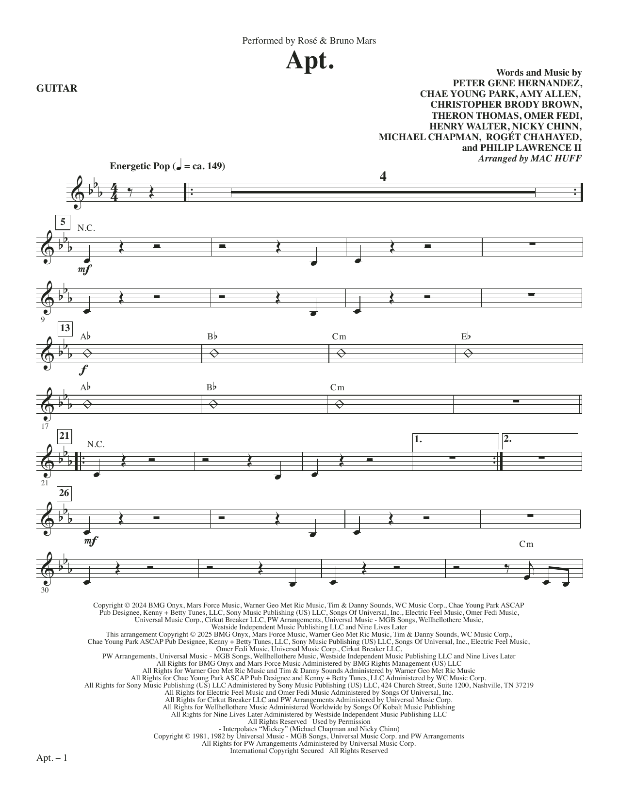 APT. (arr. Roger Emerson) - Guitar