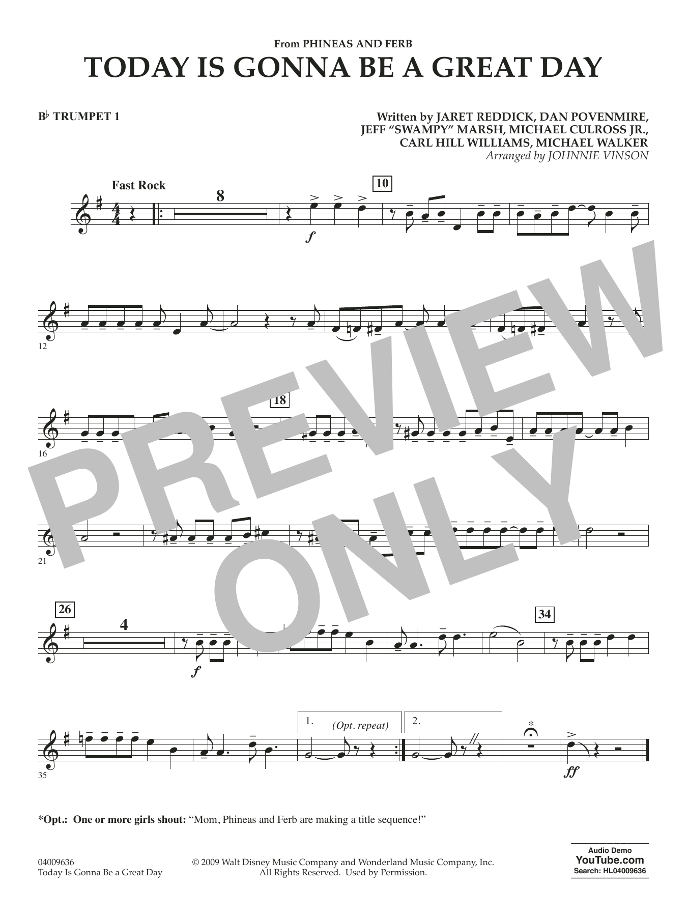 Today Is Gonna Be A Great Day - Bb Trumpet 1