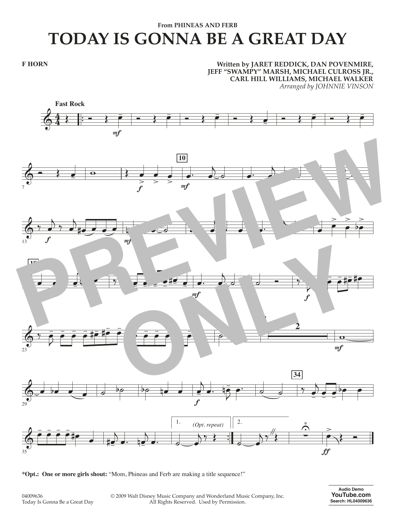 Today Is Gonna Be A Great Day - F Horn