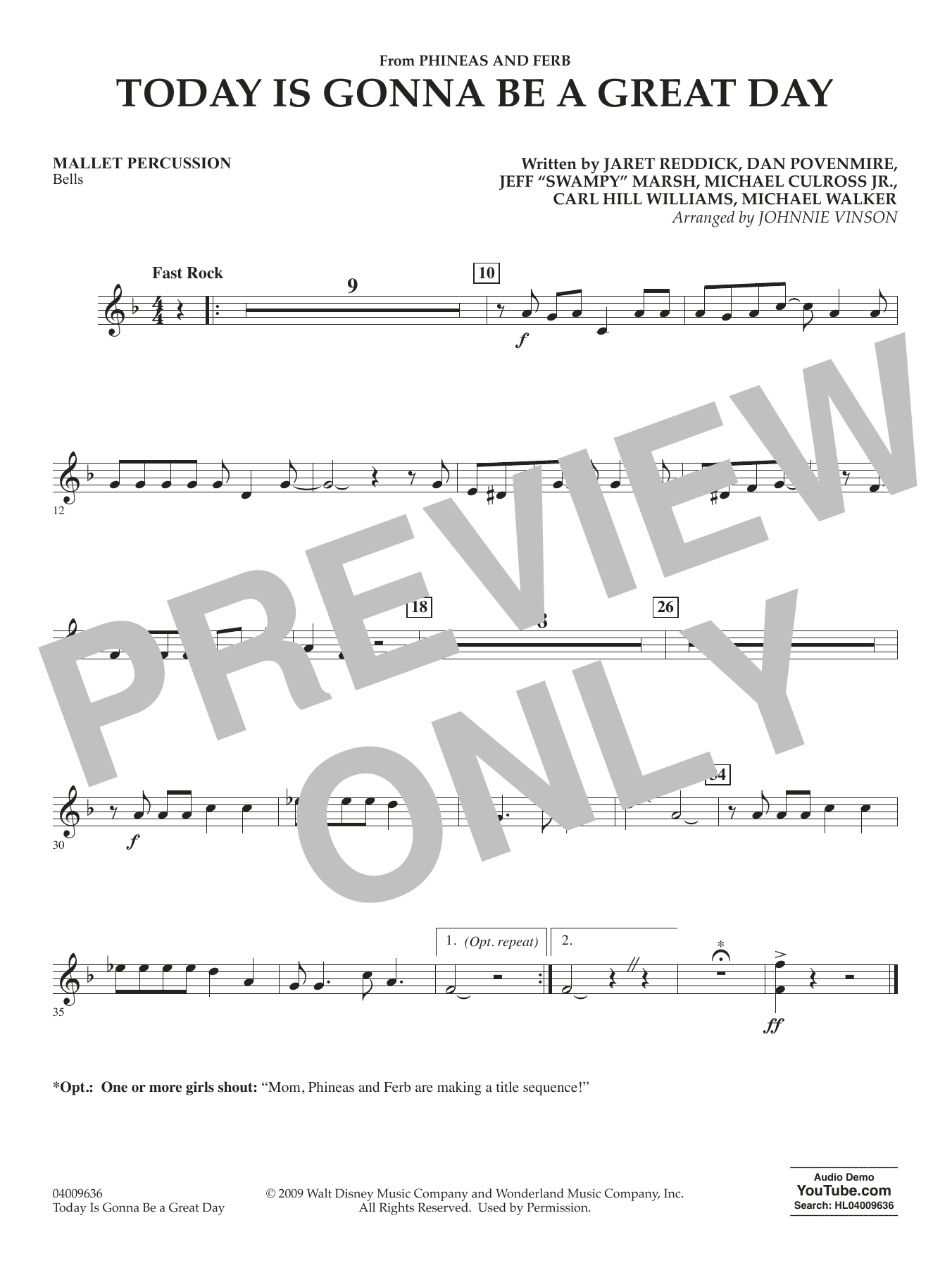 Today Is Gonna Be A Great Day - Mallet Percussion