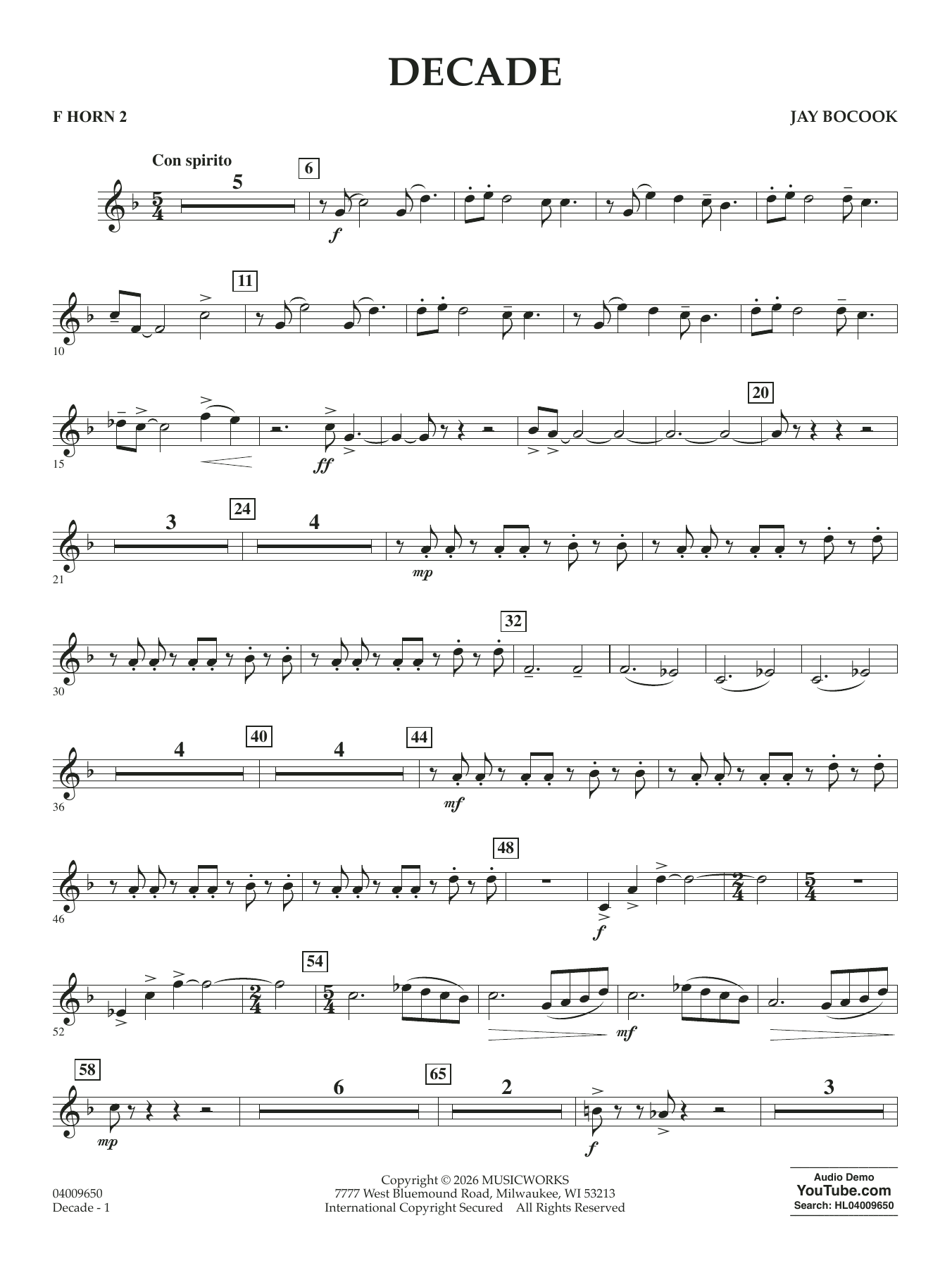 Decade - F Horn 2