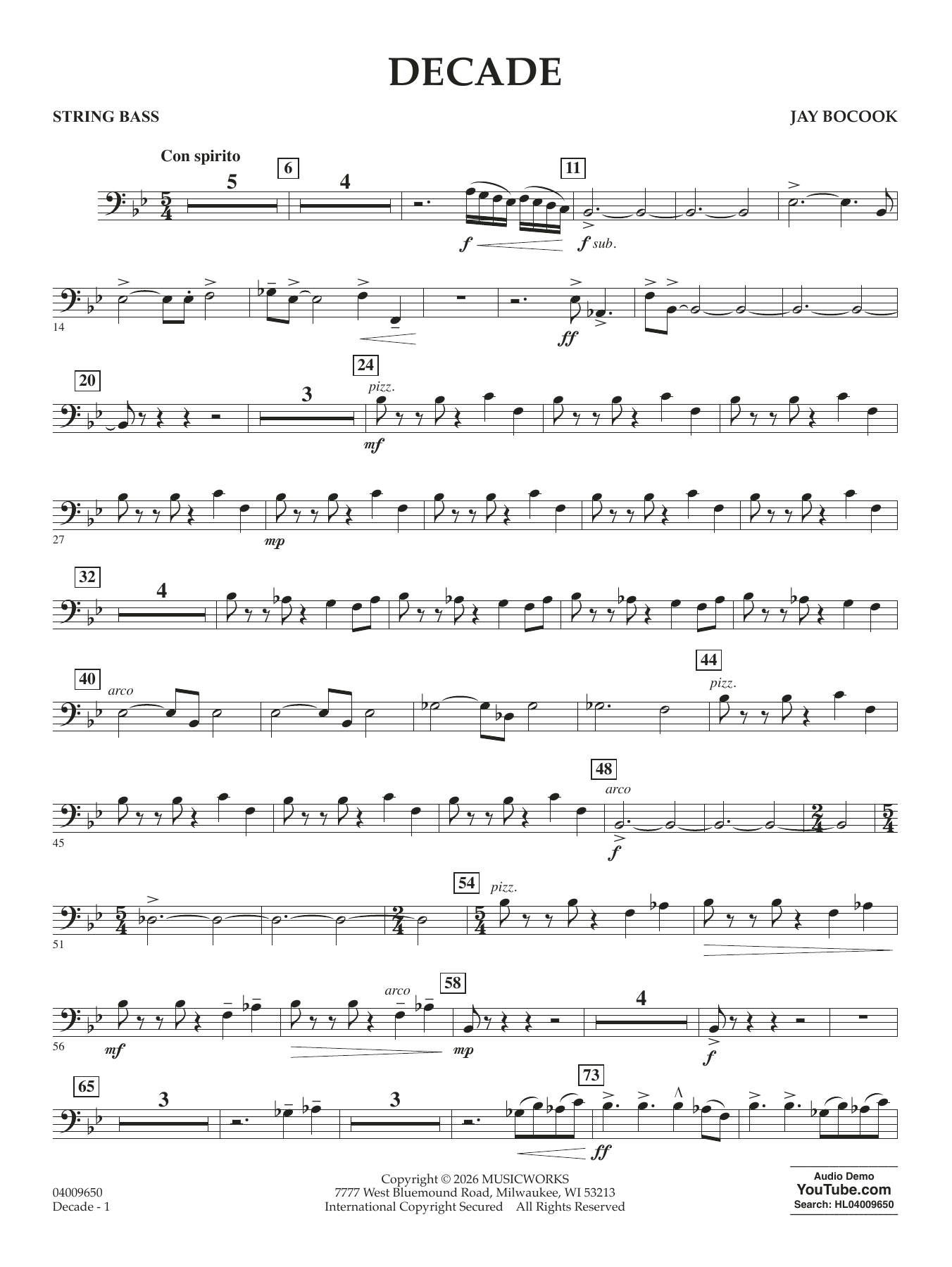 Decade - String Bass