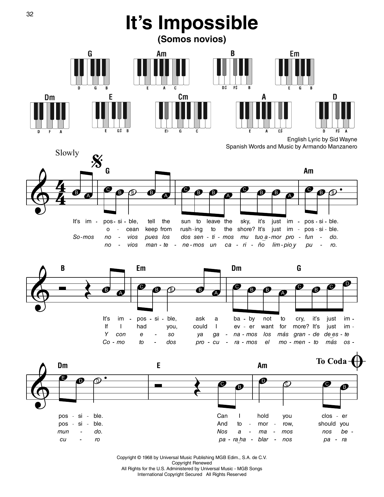 It's Impossible (Somos Novios)