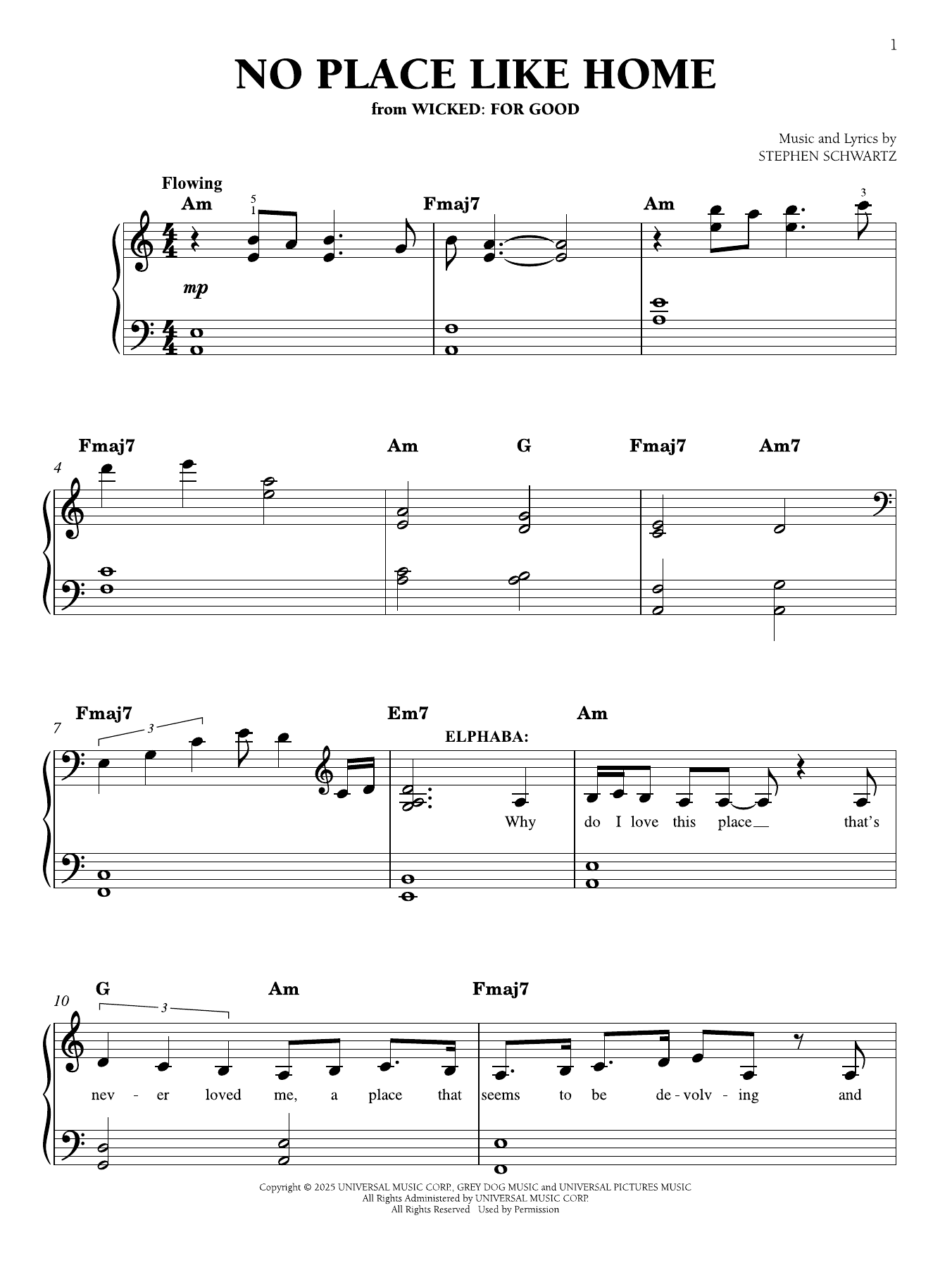 No Place Like Home (from Wicked: For Good)