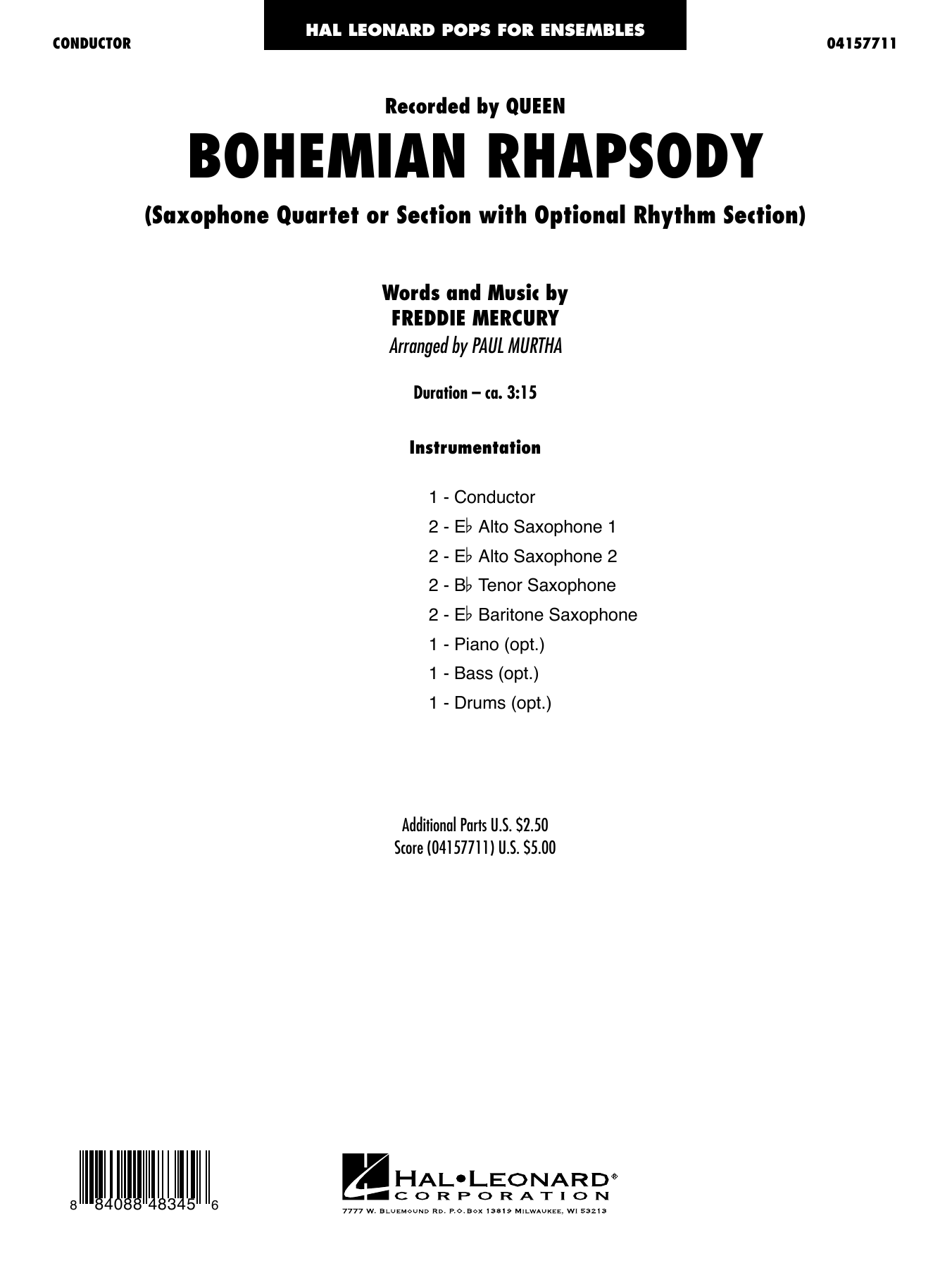 Bohemian Rhapsody (arr. Paul Murtha)