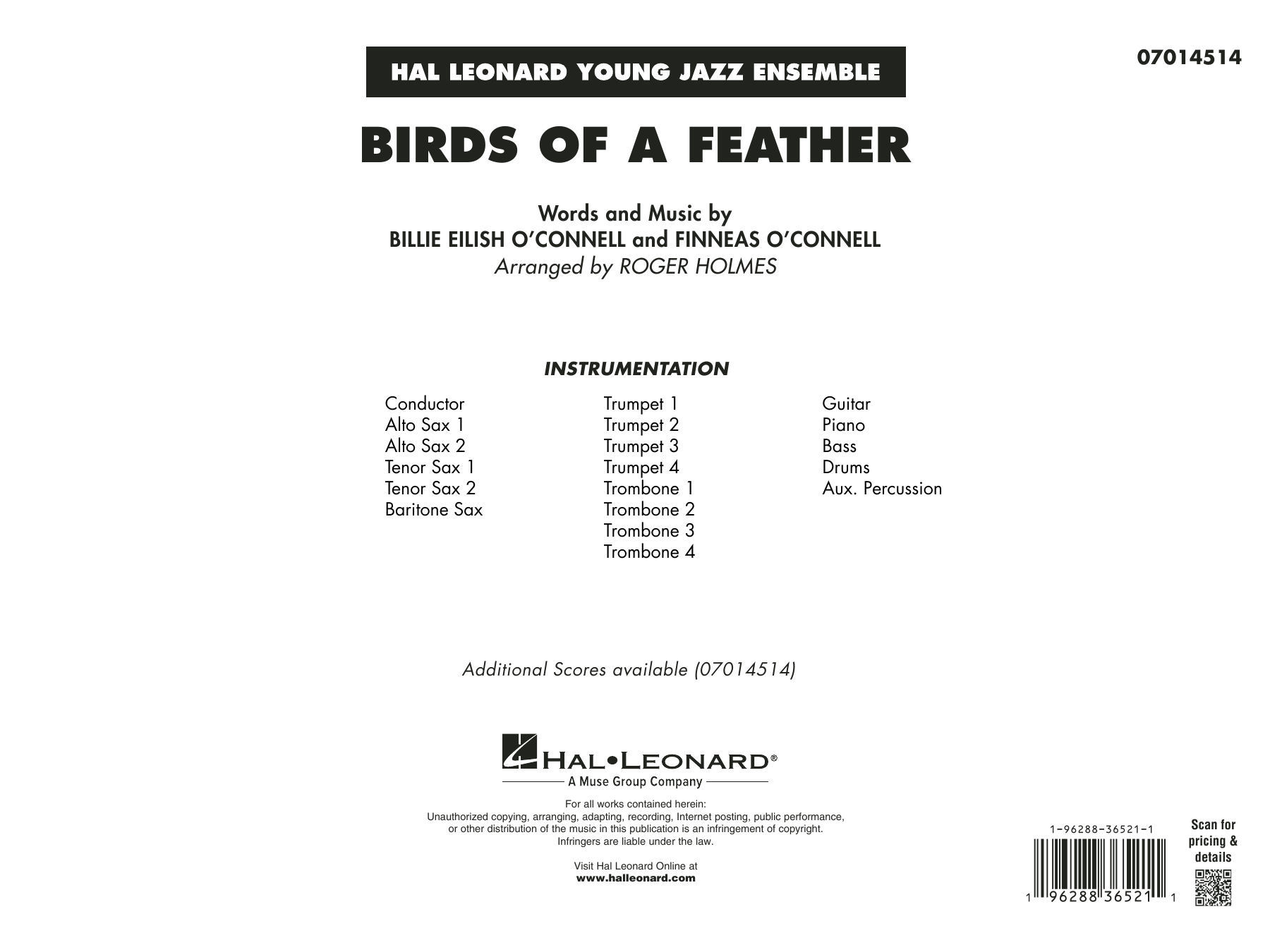 Birds of a Feather (arr. Roger Holmes) - Conductor Score (Full Score)