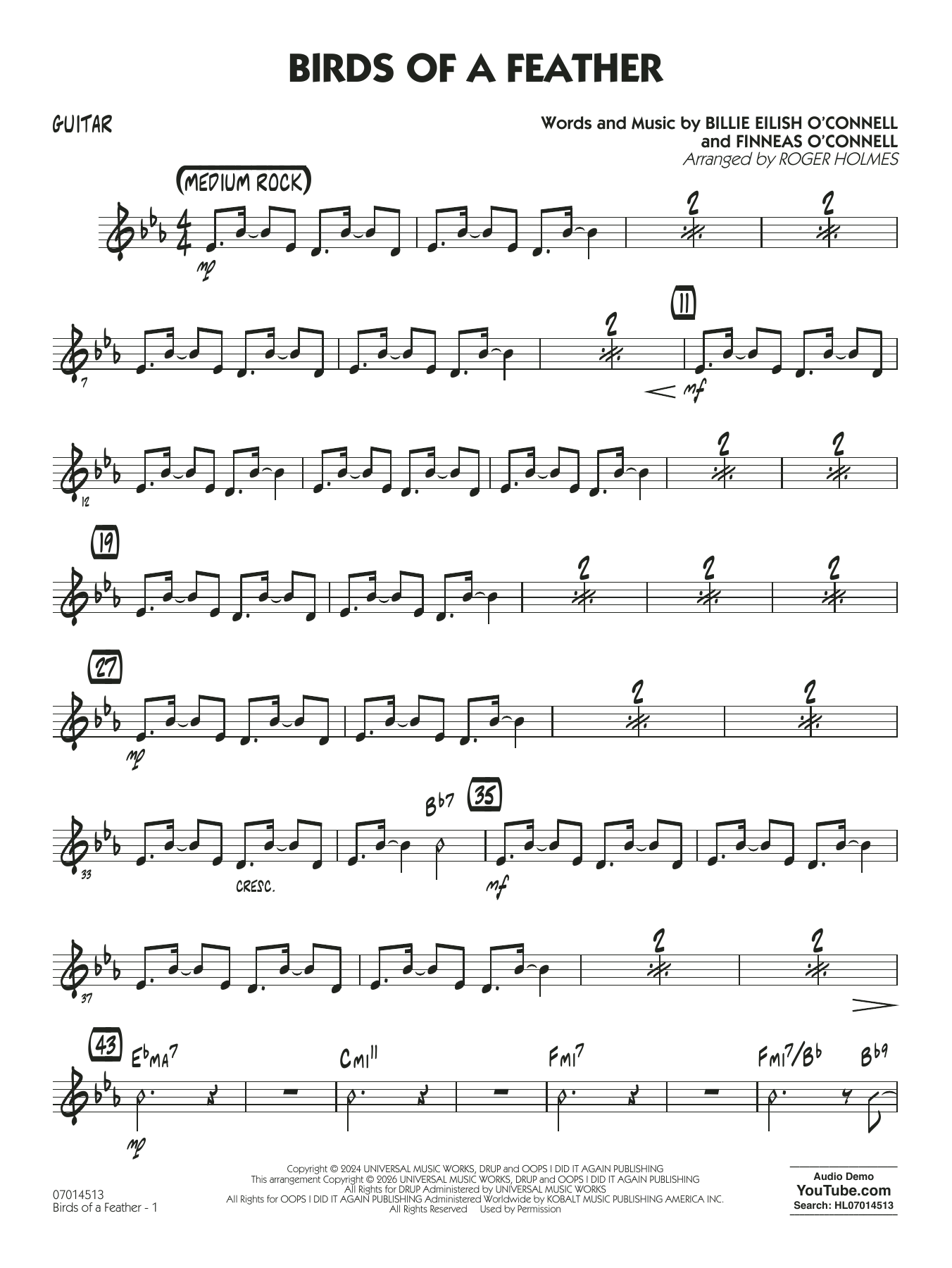 Birds of a Feather (arr. Roger Holmes) - Guitar