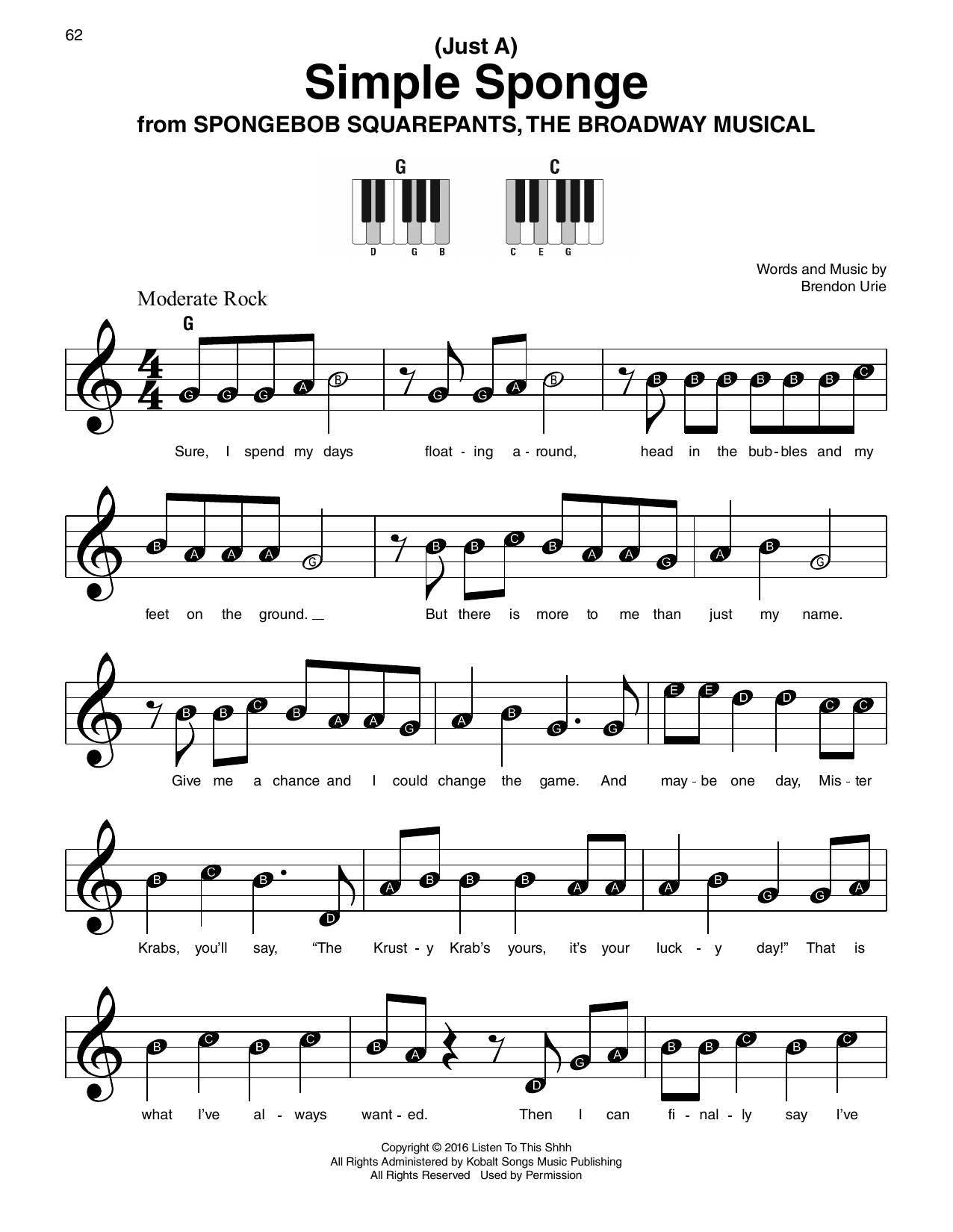 (Just A) Simple Sponge (from Spongebob Squarepants: The Broadway Musical)