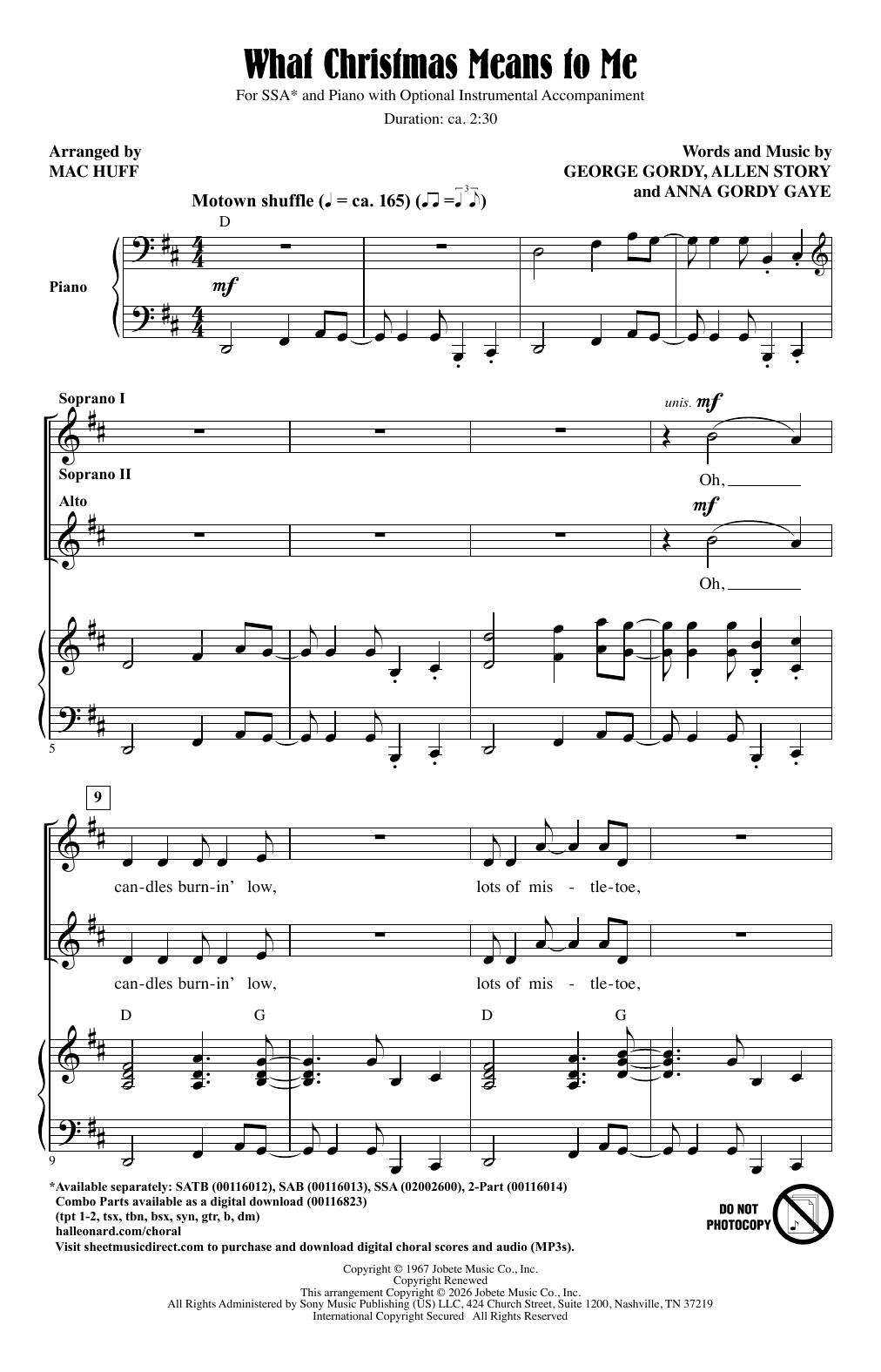 What Christmas Means To Me (arr. Mac Huff)