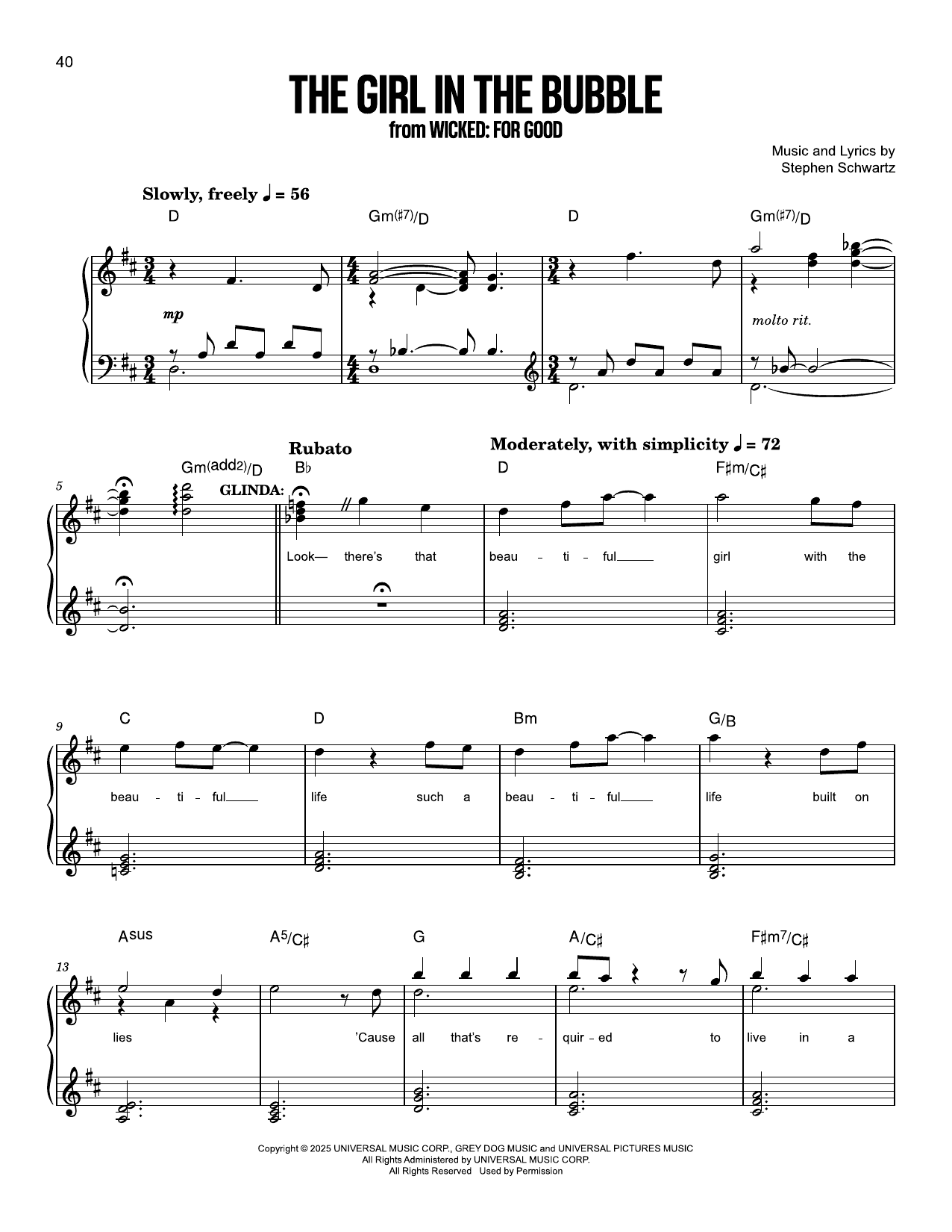 The Girl In The Bubble (from Wicked: For Good)