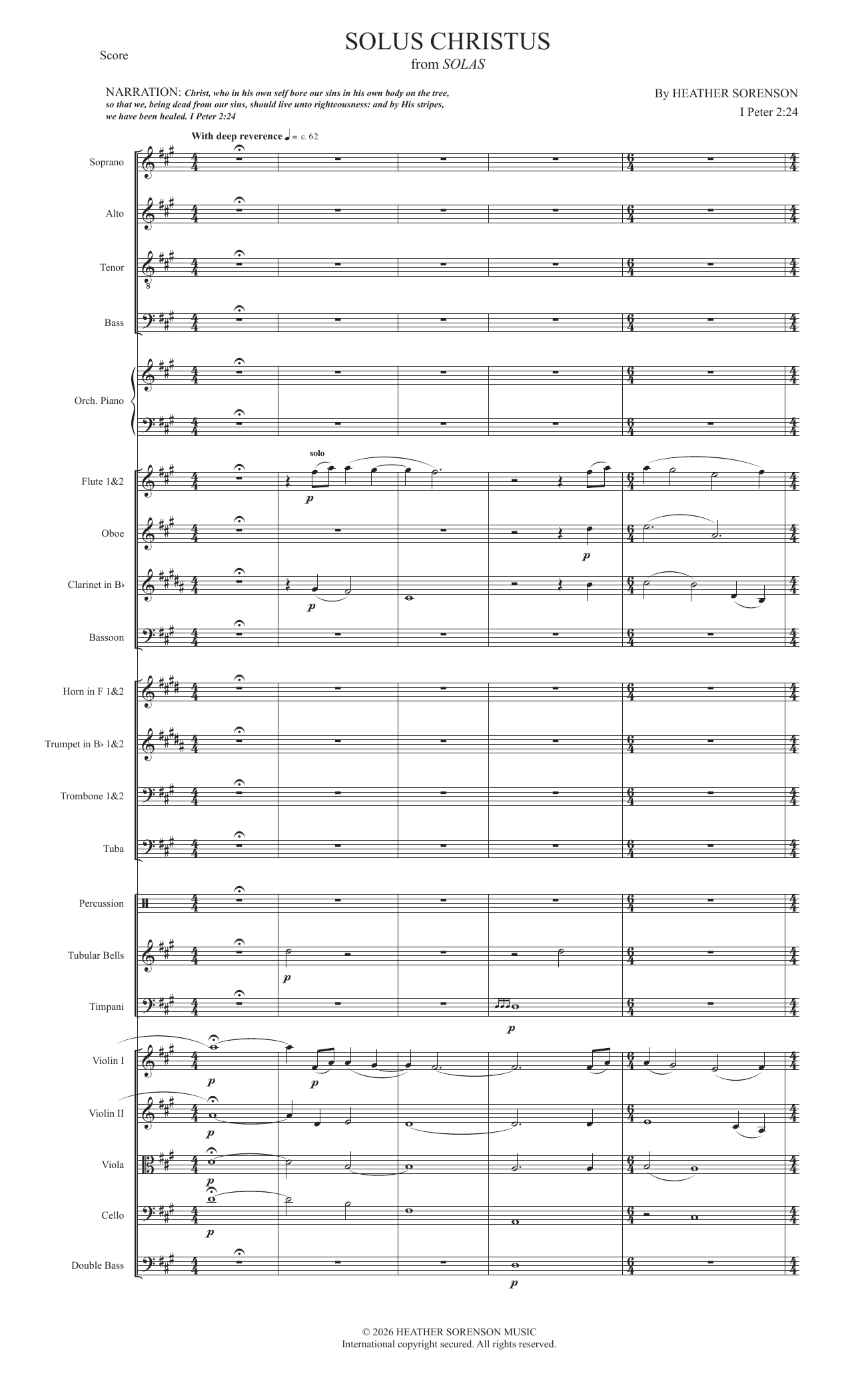 Solus Christus (from Solas) (Full Orchestra): Choral Instrumental Pak