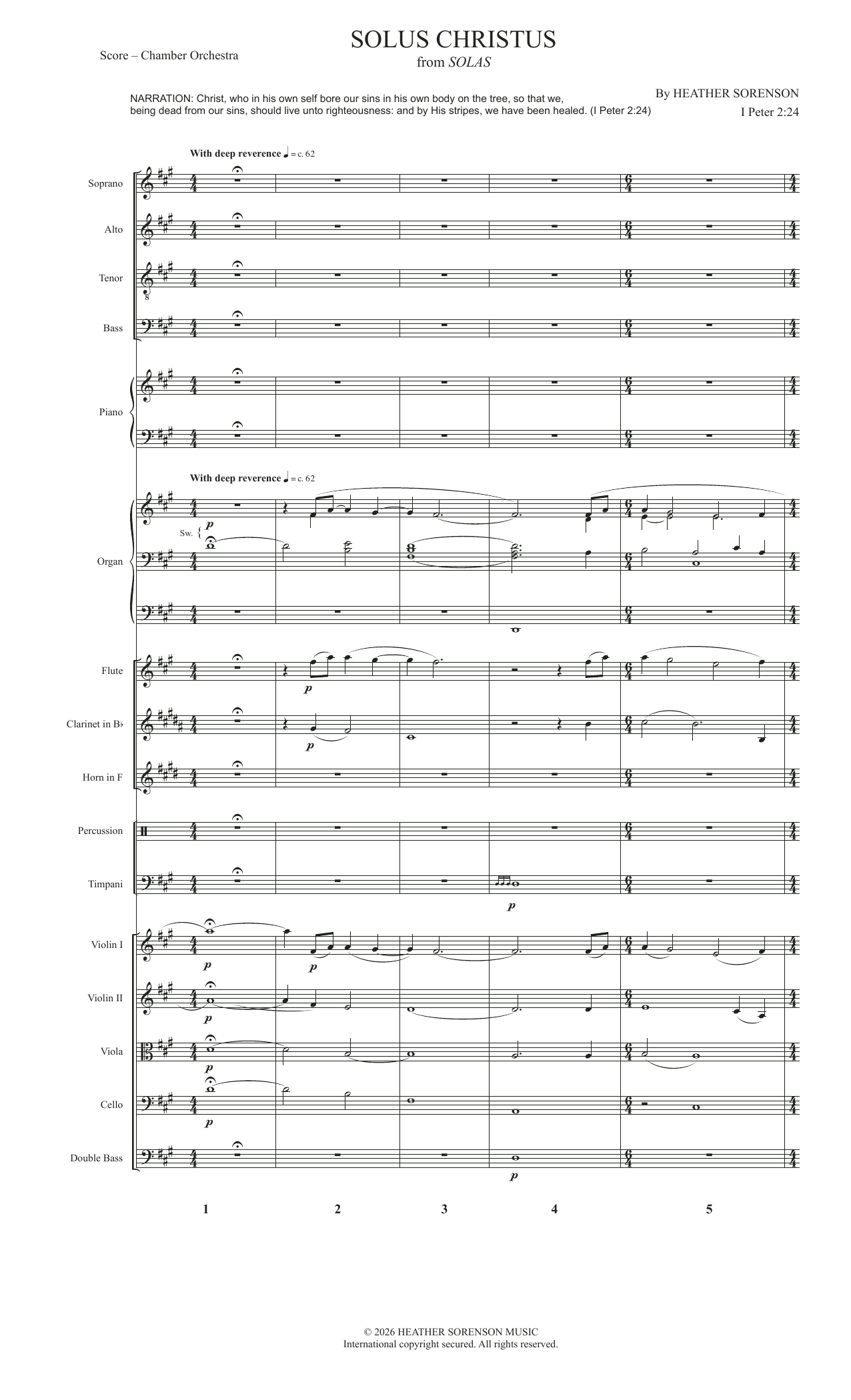 Solus Christus (from Solas) (Chamber Orchestra): Choral Instrumental Pak
