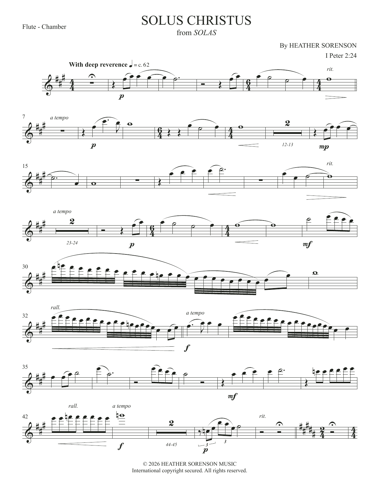 Solus Christus (from Solas) - Flute: Choral Instrumental Pak