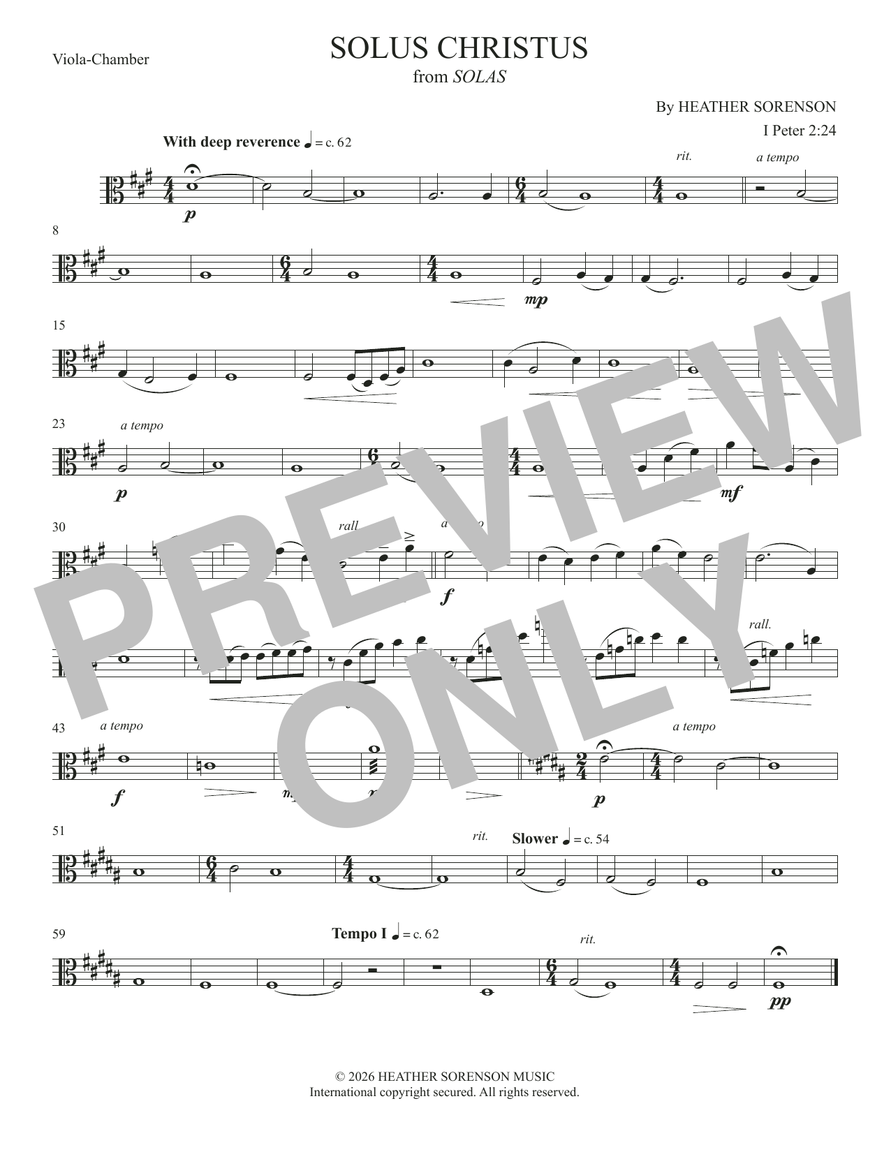 Solus Christus (from Solas) - Viola: Choral Instrumental Pak