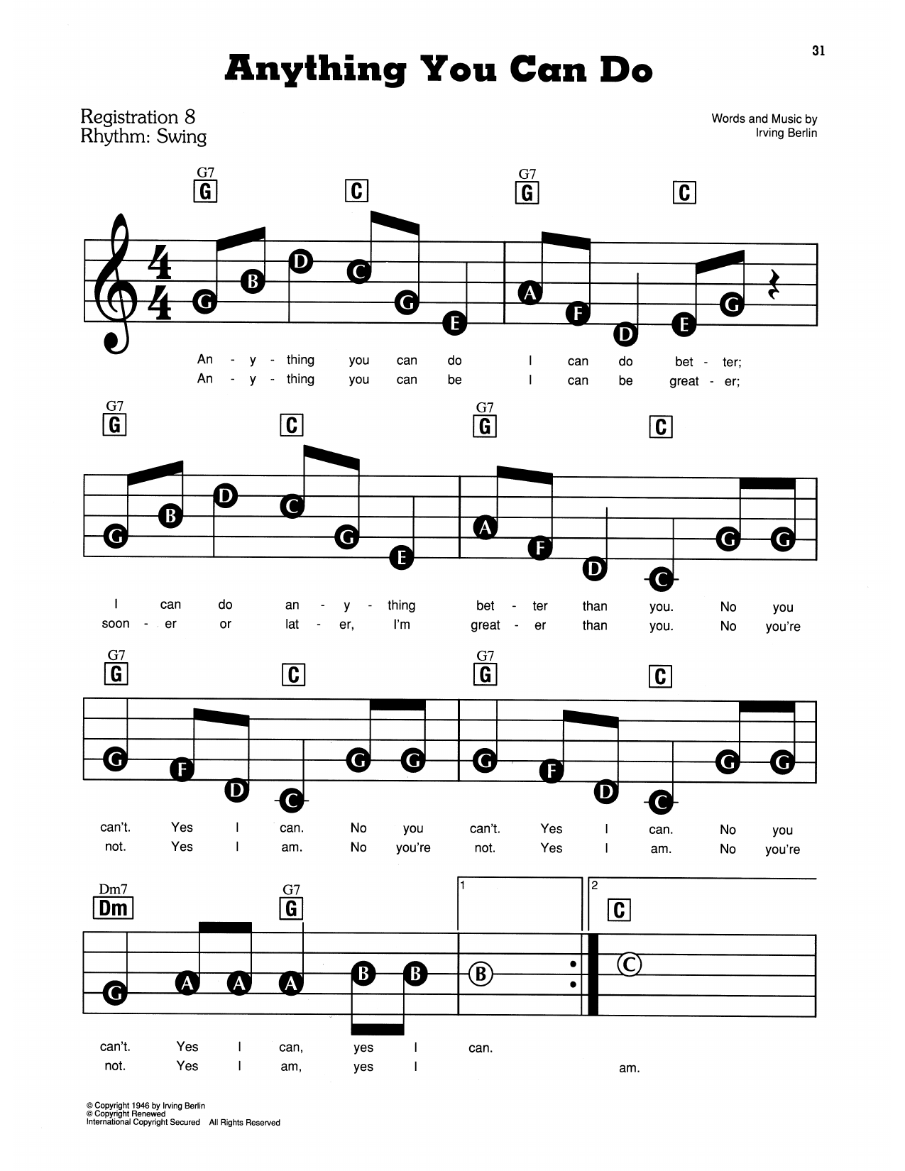 Anything You Can Do (from Annie Get Your Gun)