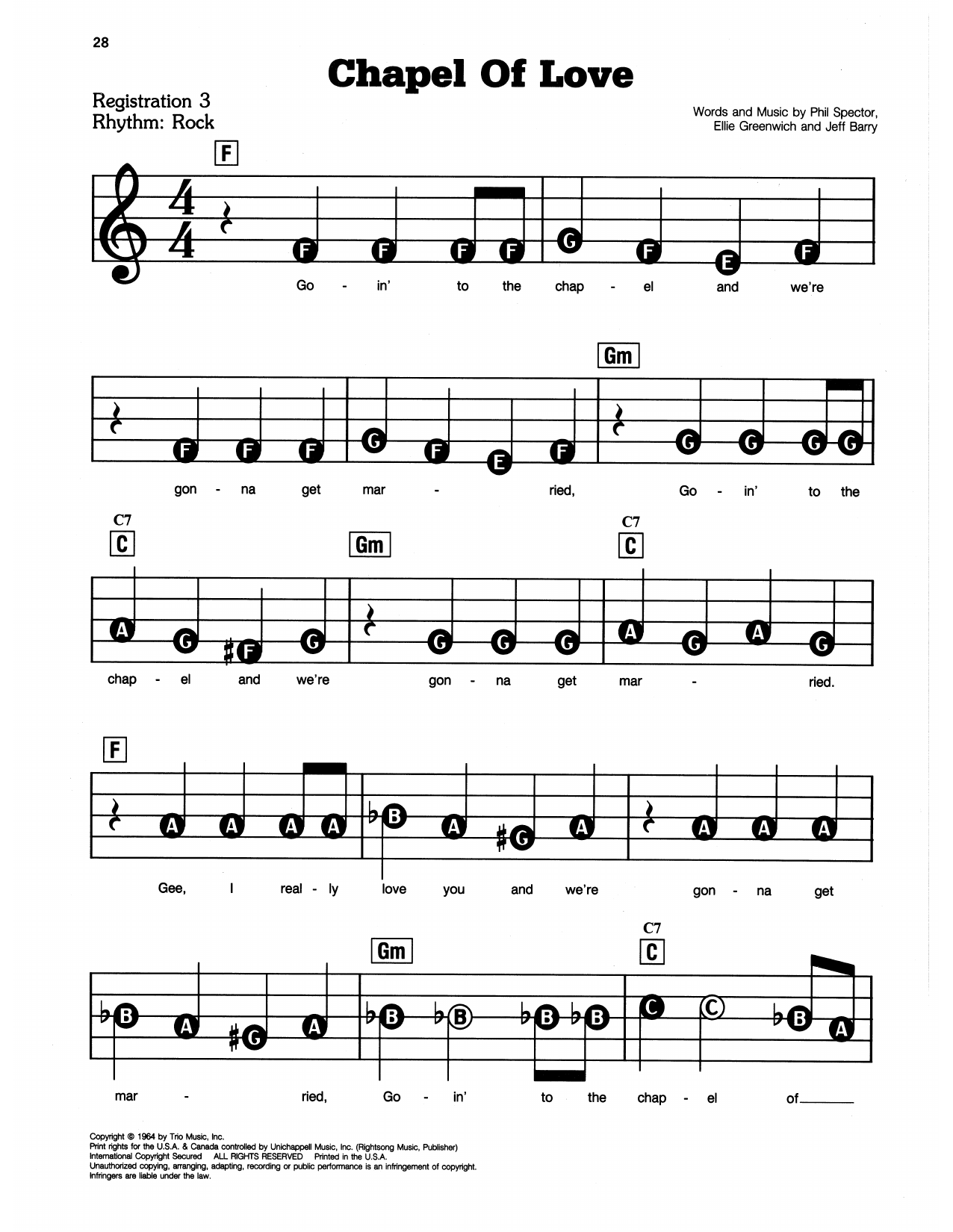 Chapel Of Love: E-Z Play Today