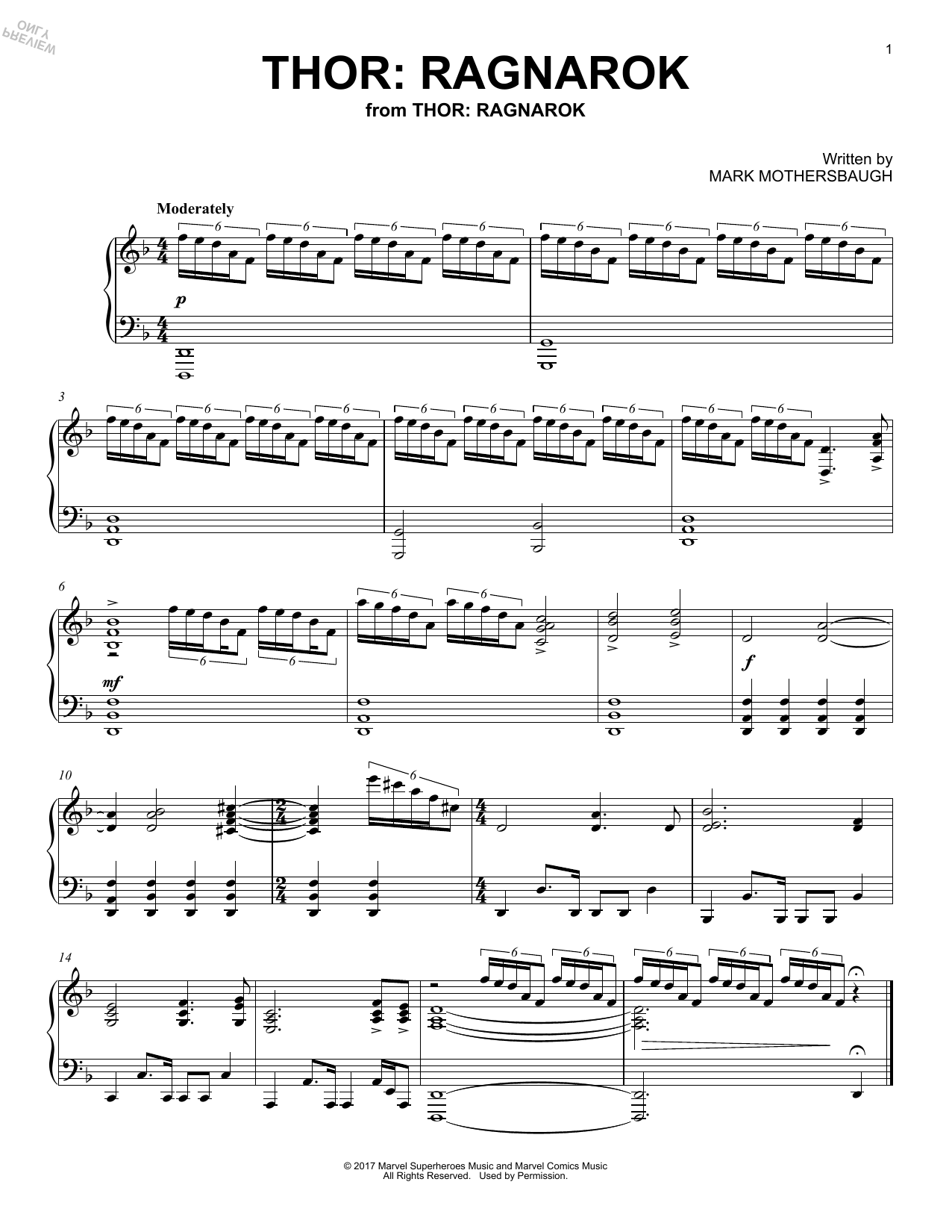 Thor: Ragnarok: Piano Solo