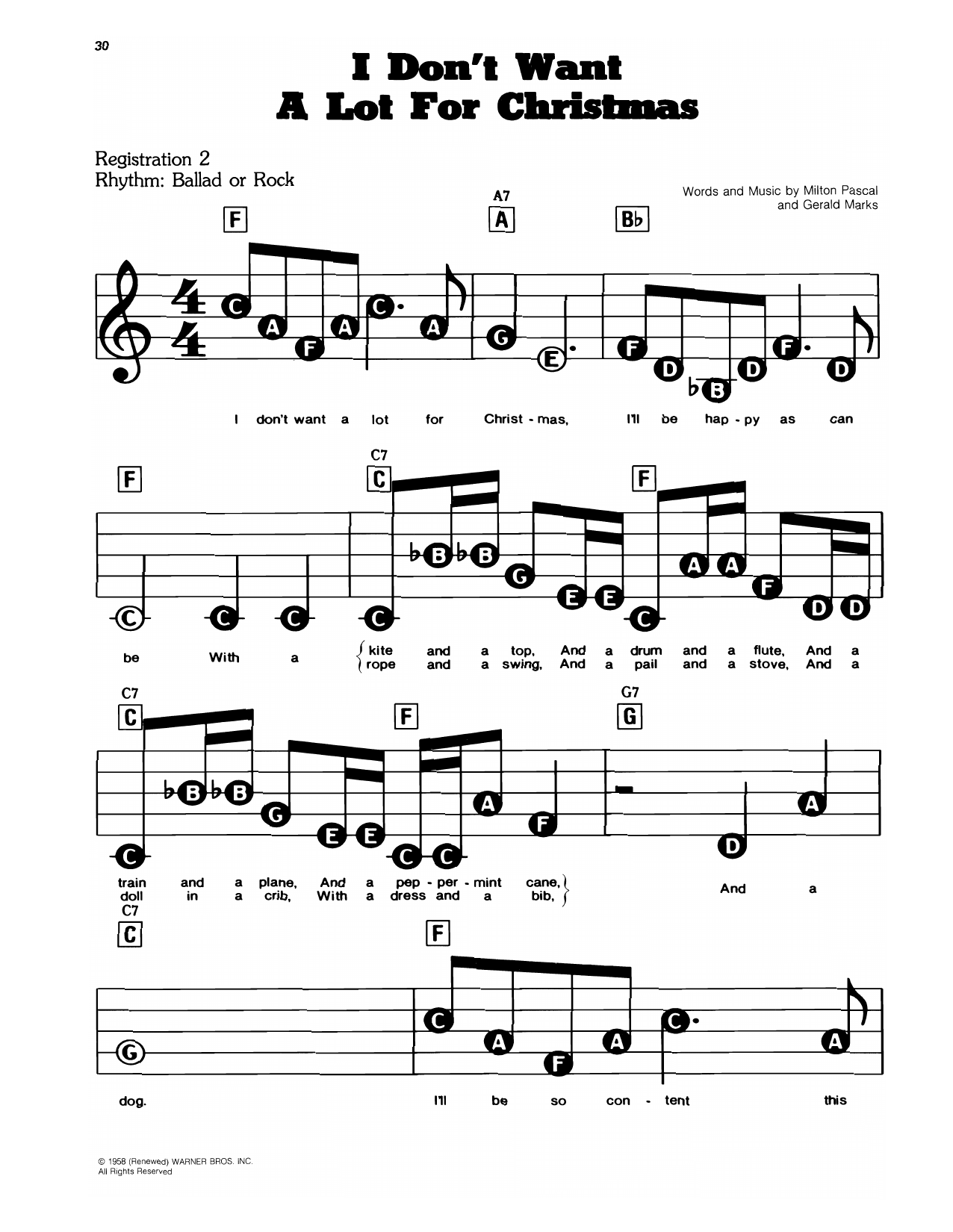 I Don't Want A Lot For Christmas: E-Z Play Today