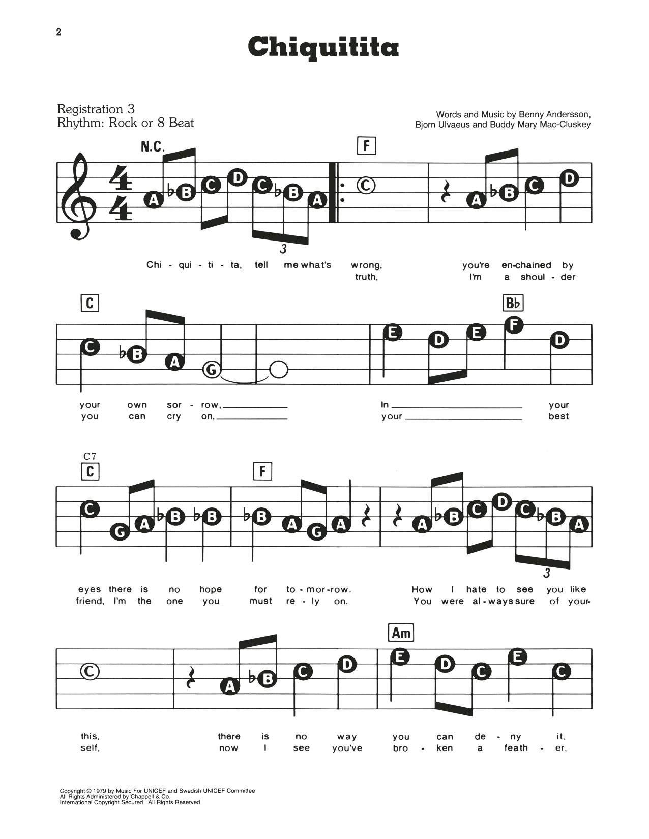 Chiquitita: E-Z Play Today