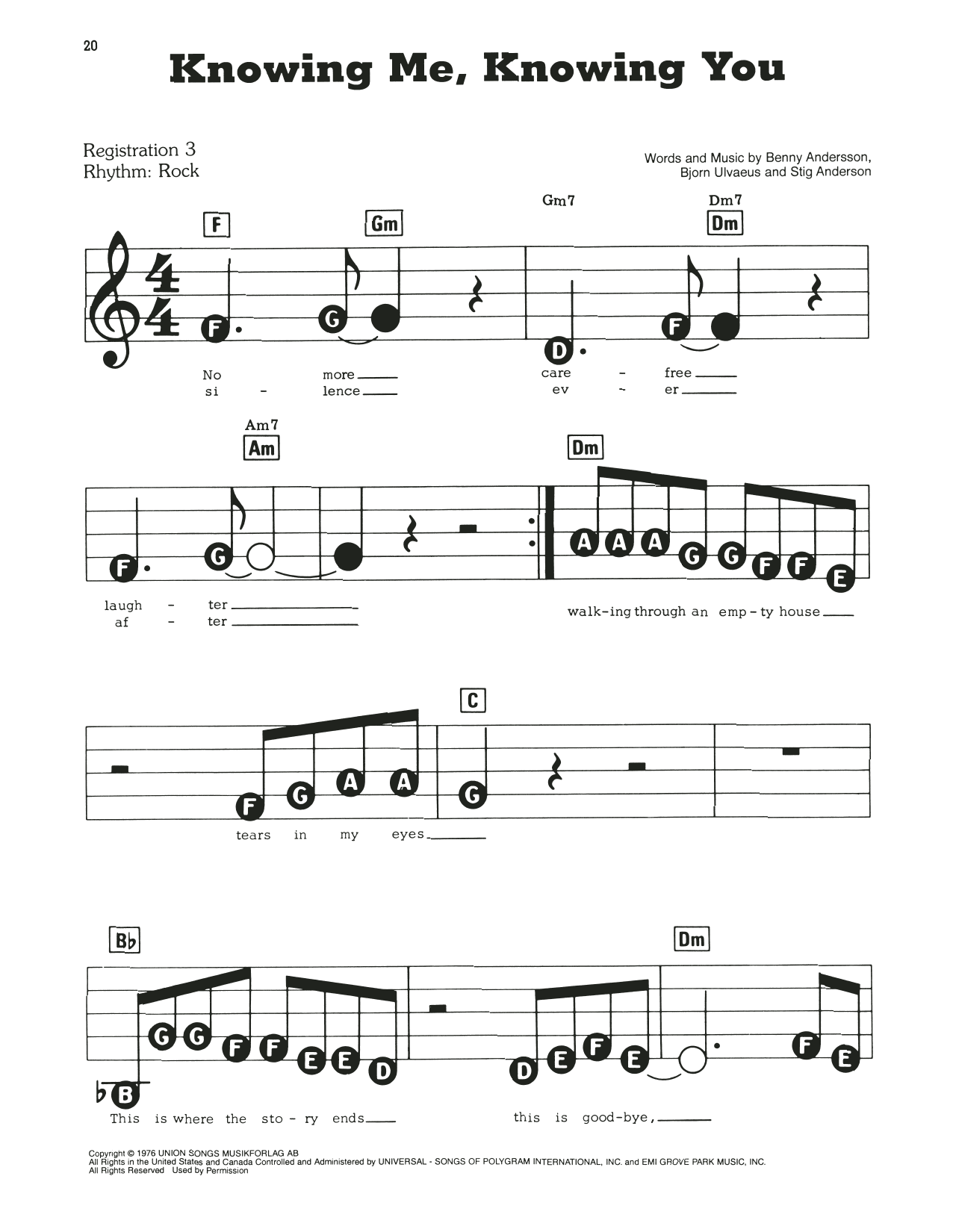 Knowing Me, Knowing You: E-Z Play Today