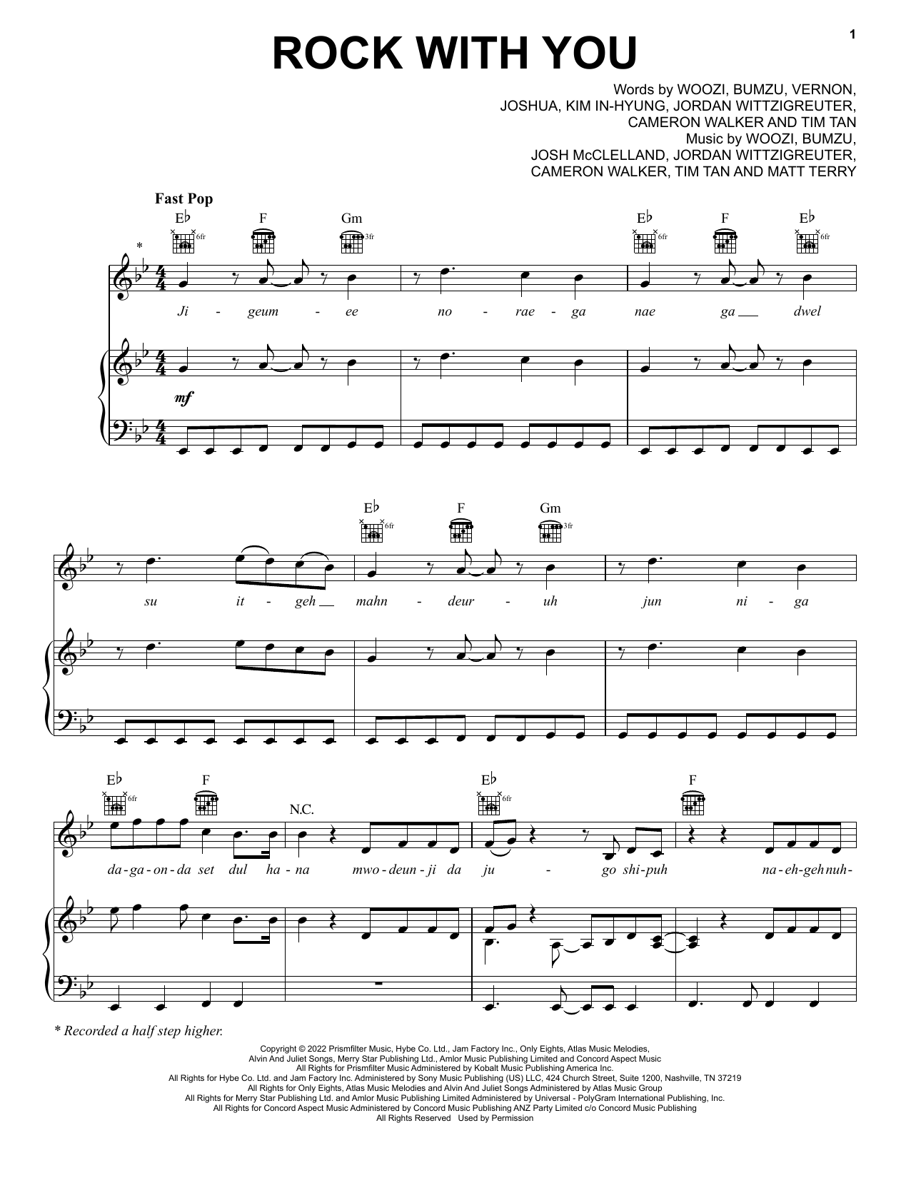 Rock With You: Piano/Vocal/Guitar Sheet