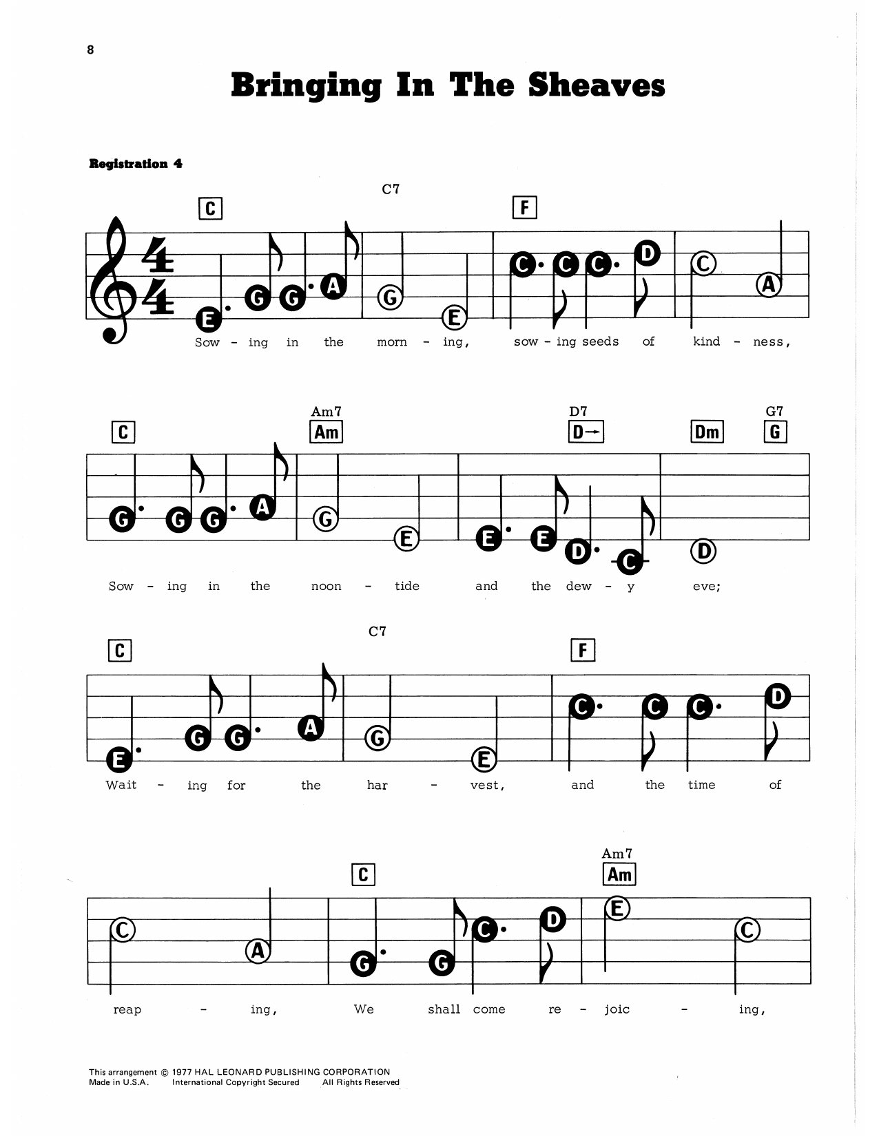 Bringing In The Sheaves: E-Z Play Today