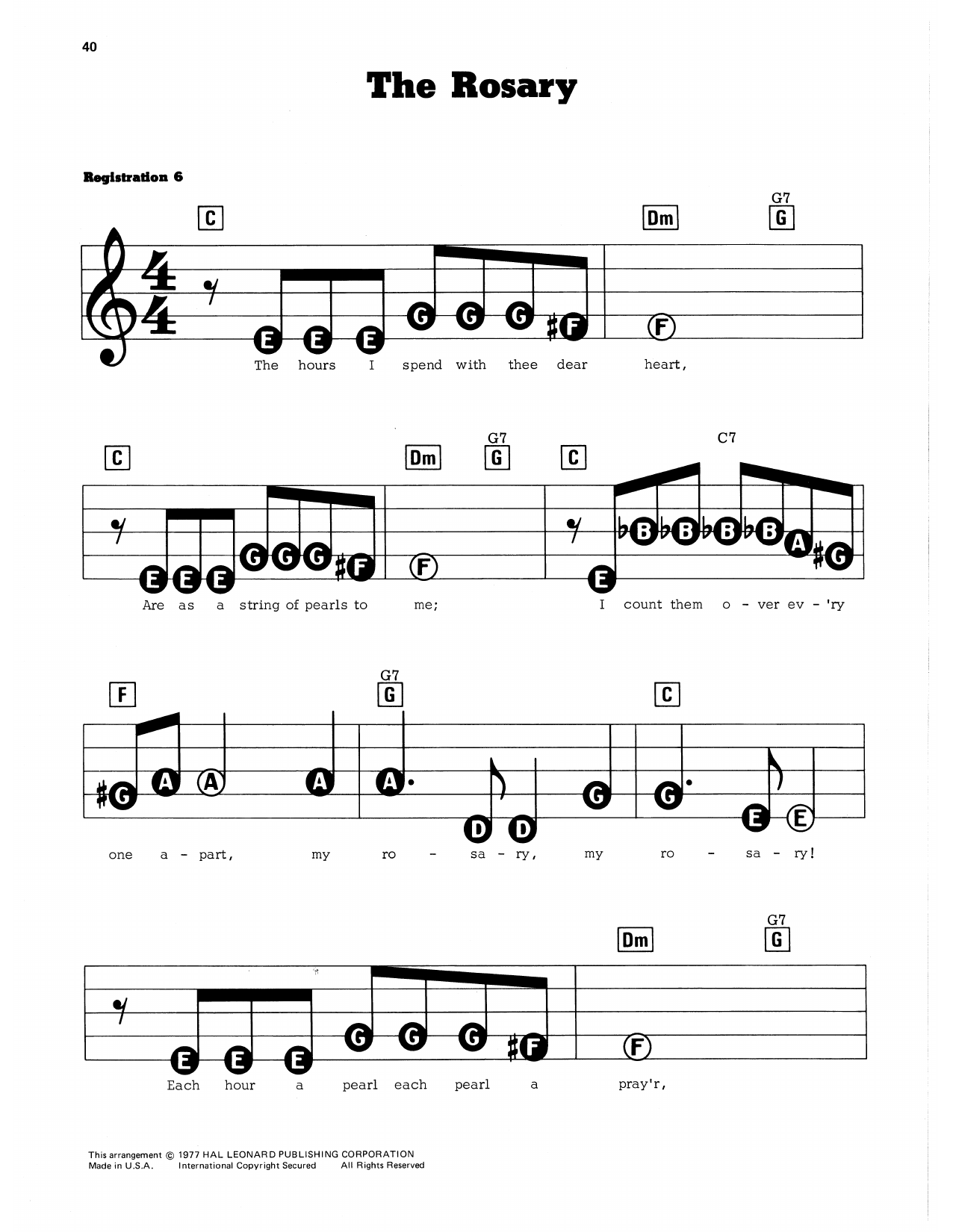 The Rosary: E-Z Play Today